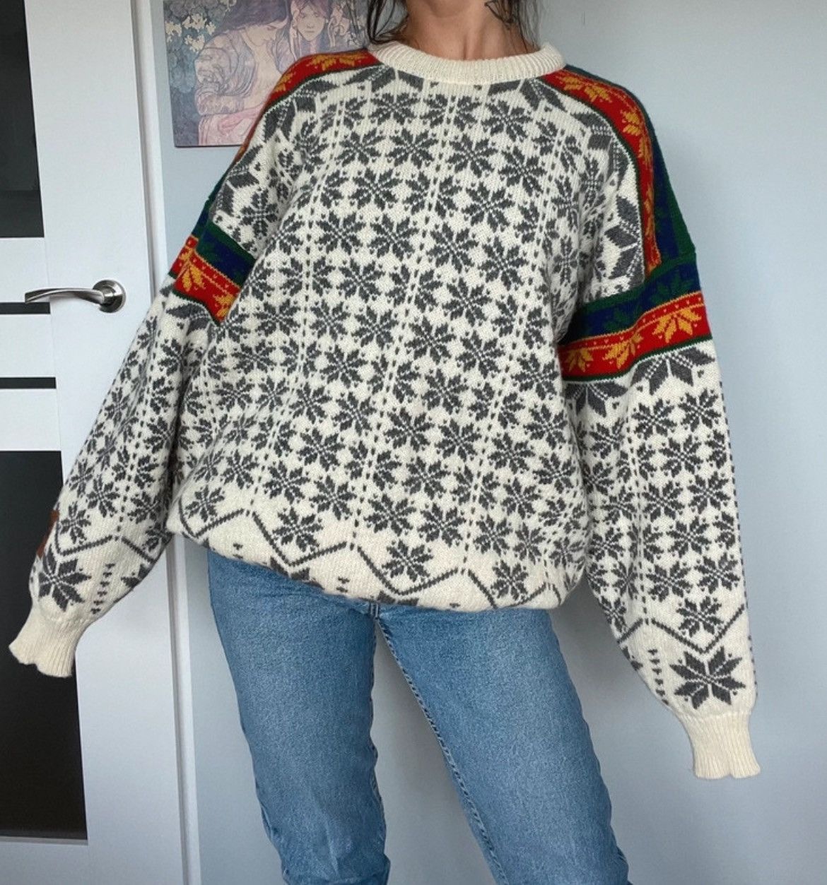 Vintage Vintage Wool Sweater Scandinavian VM Pa Ski Trondheim 97 Size US XL / EU 56 / 4 - 4 Thumbnail