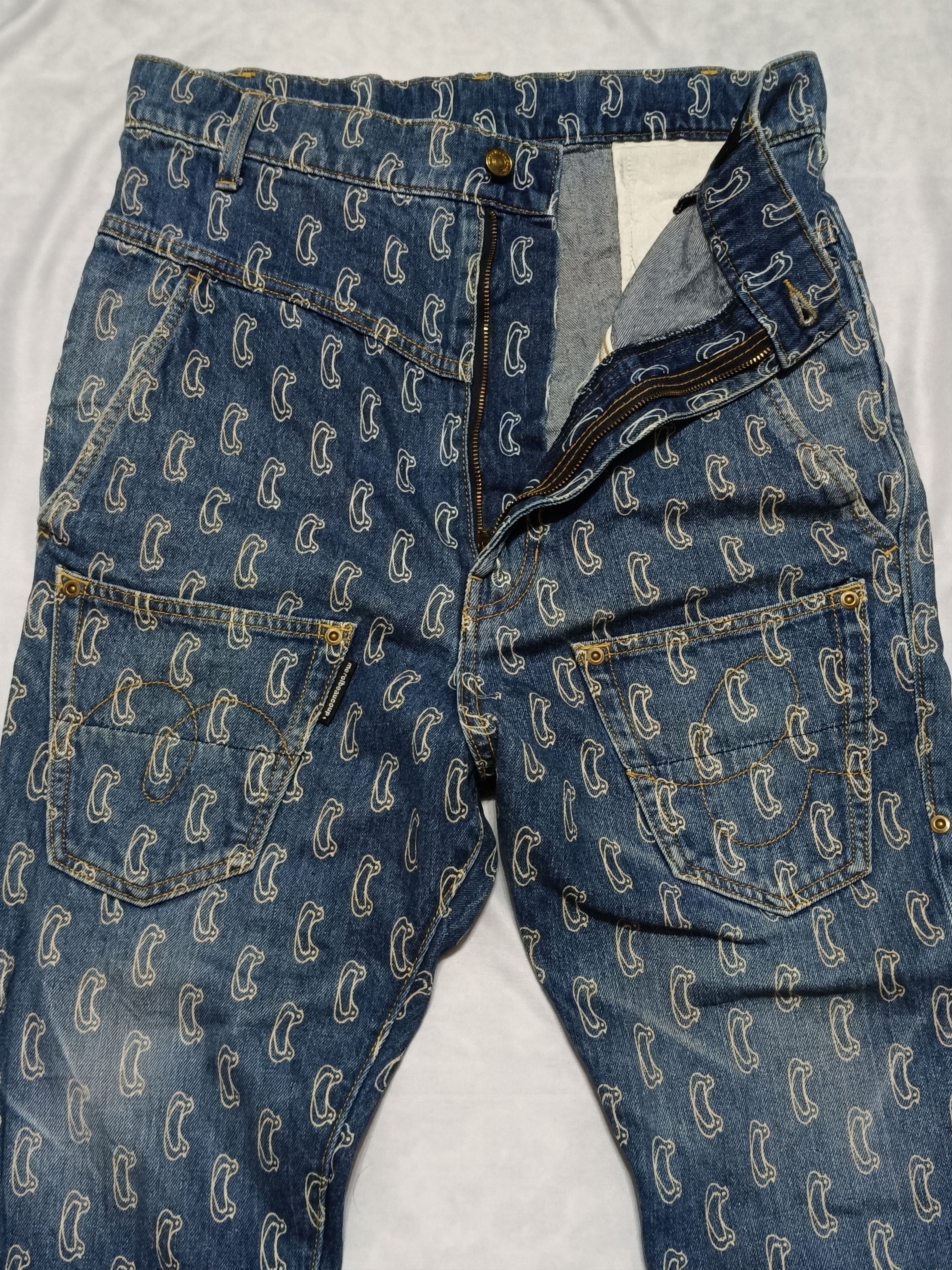 Issey Miyake Mercibeaucoup Denim Reverse Pants All-over Print Size 32" / US 10 / IT 46 - 5 Thumbnail