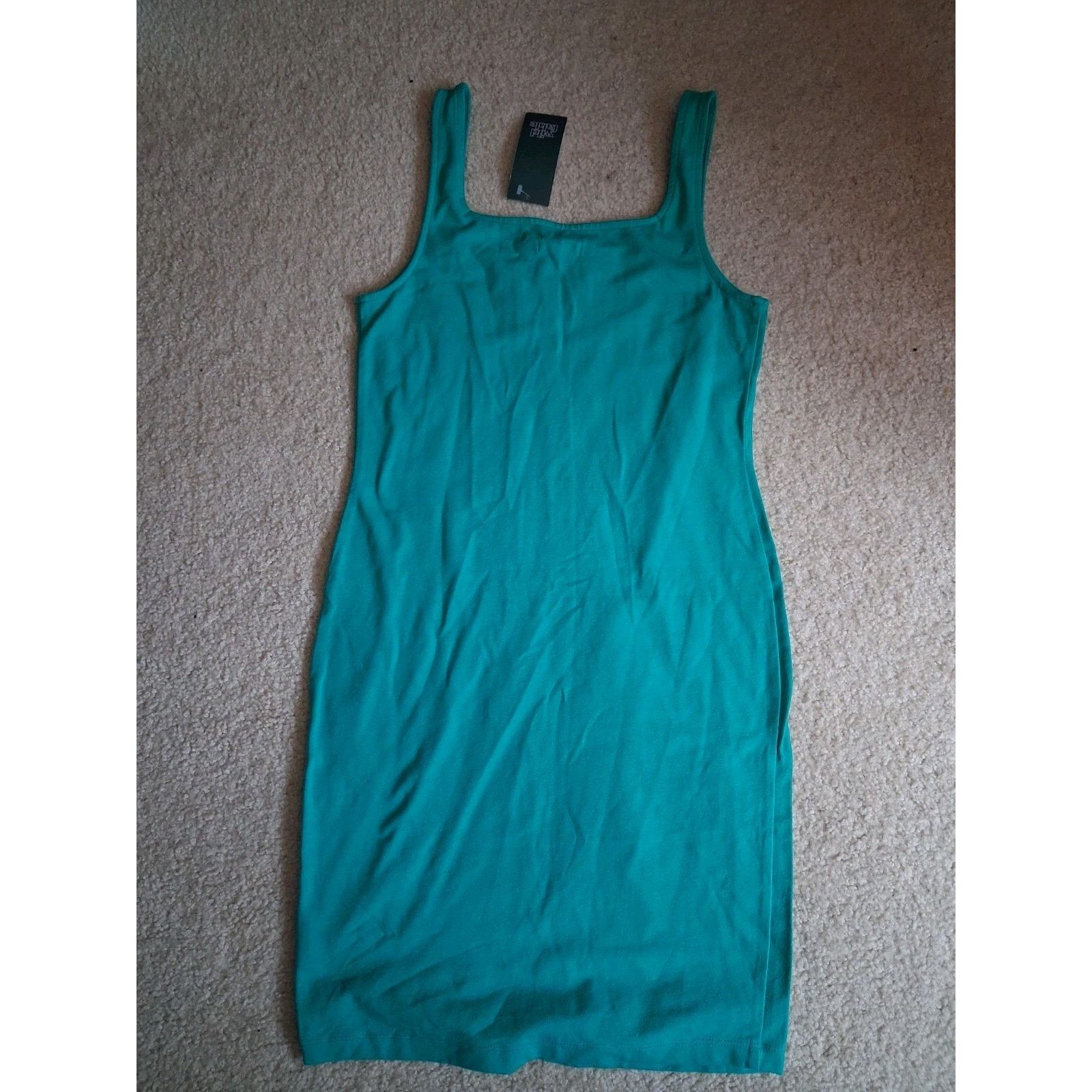 Wild Things Wild Fable Green Tank Dress Strappy Sleeveless Square Neck M Size M / US 6-8 / IT 42-44 - 3 Thumbnail