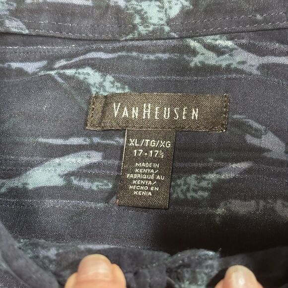 Van Heusen Van Heusen Men Blue Button up Short Sleeve Shirt XL casual Size US XL / EU 56 / 4 - 5 Thumbnail