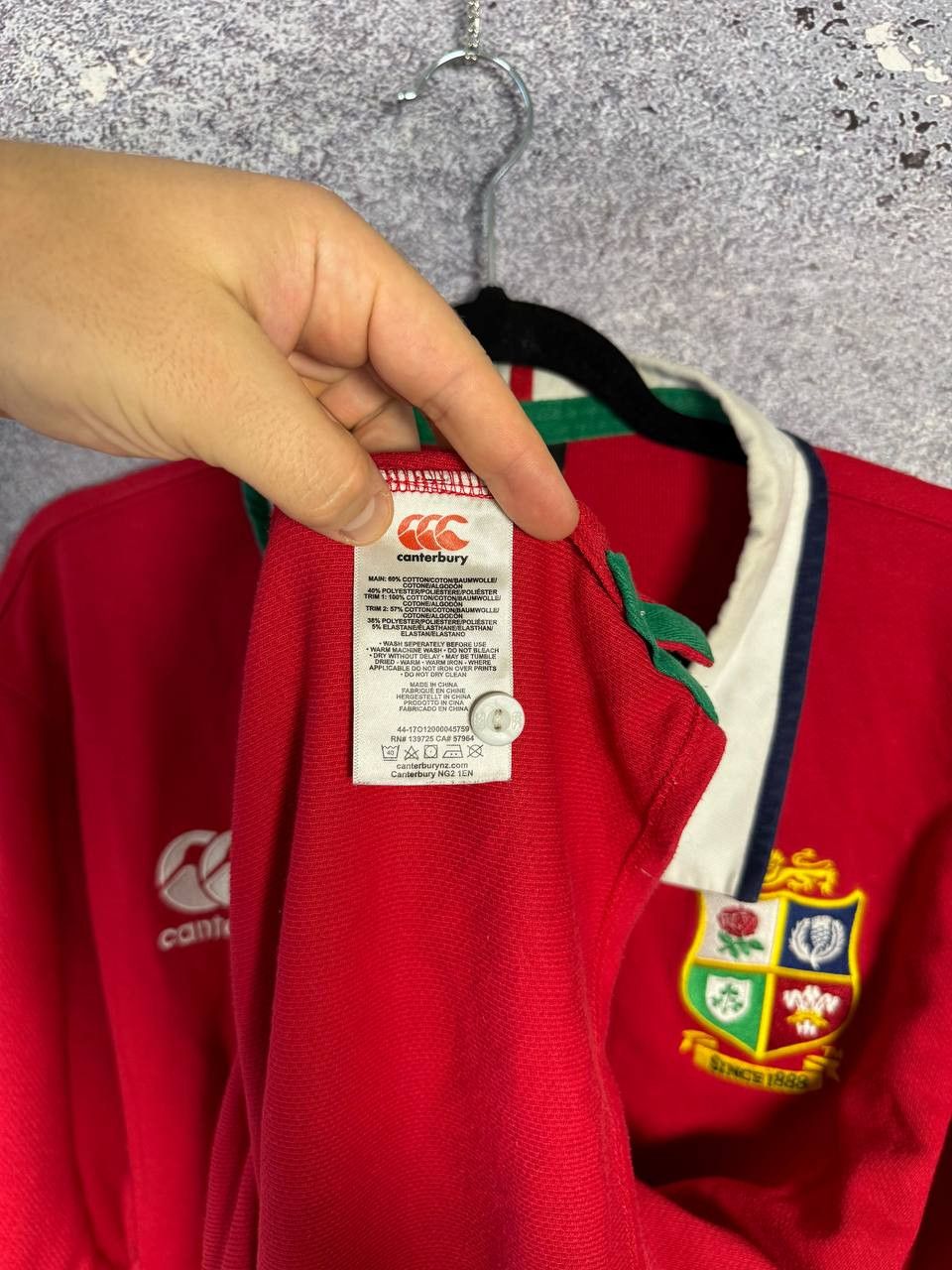 Canterbury of New Zealand Men's Red British Irish Lions Rugby Jersey Canterbury Size US XXL / EU 58 / 5 - 13 Thumbnail