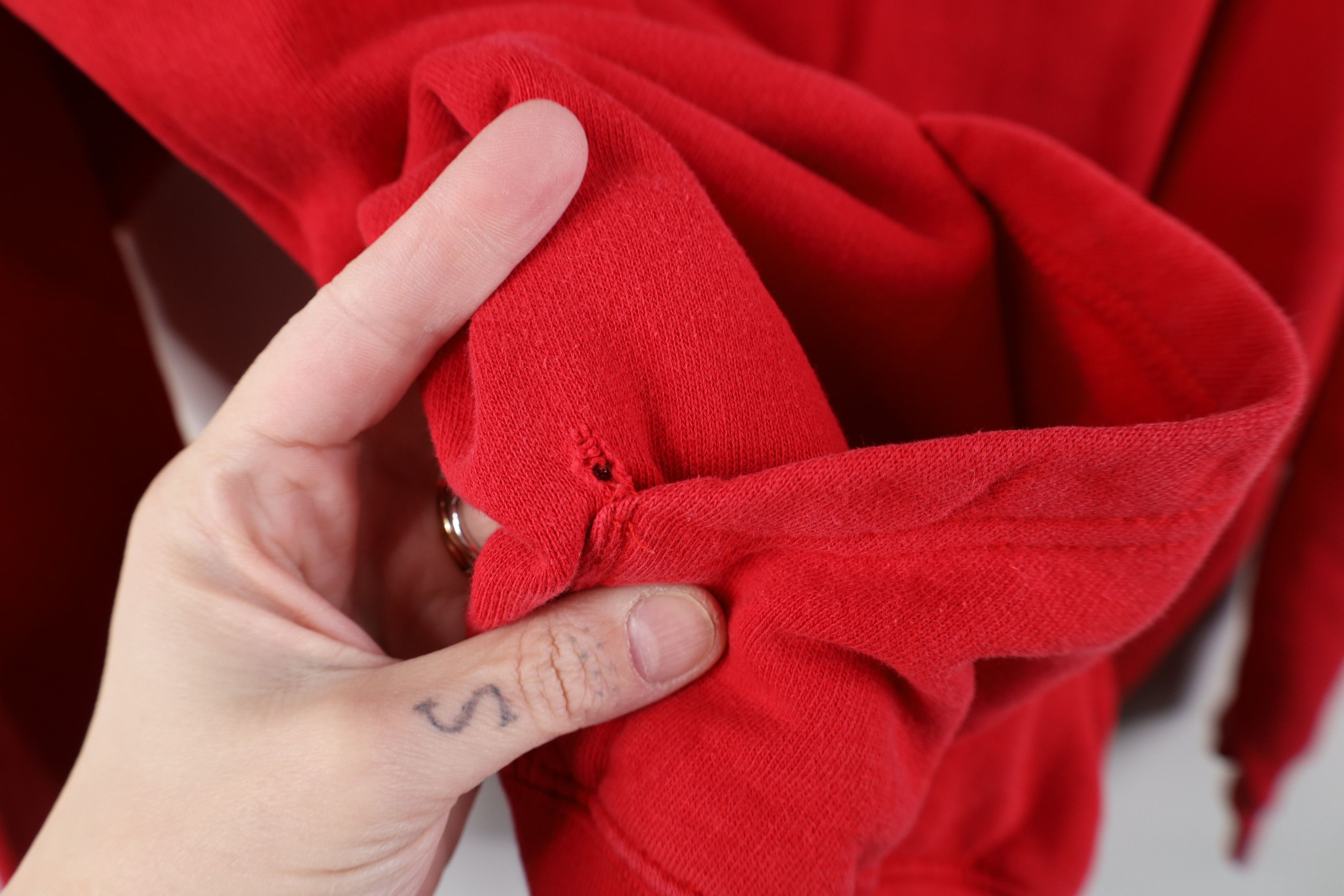 Vintage Vintage 90s Texas Tech University Hoodie Sweatshirt Red Size US L / EU 52-54 / 3 - 7 Thumbnail
