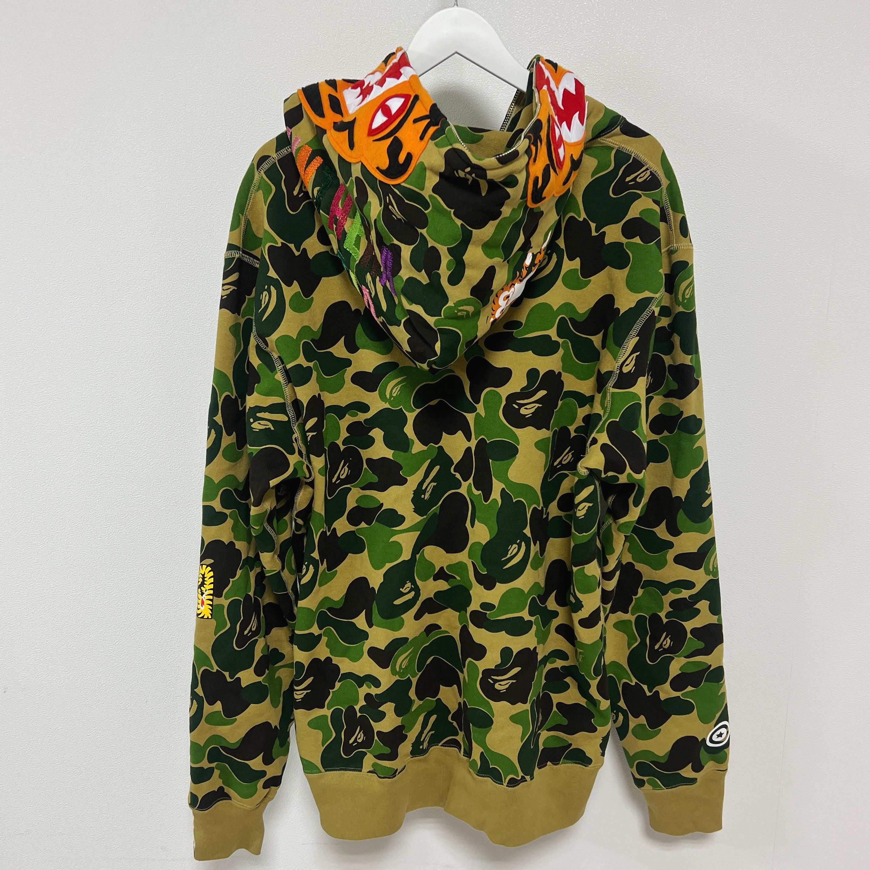 Bape BAPE ABC Camo Tiger Full Zip Hoodie Army Green Size US XXL / EU 58 / 5 - 2 Thumbnail