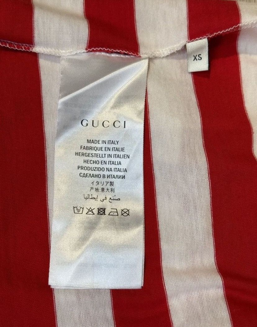 Gucci Gucci Striped Patch T-Shirt Red/White Size XS / US 0-2 / IT 36-38 - 5 Thumbnail