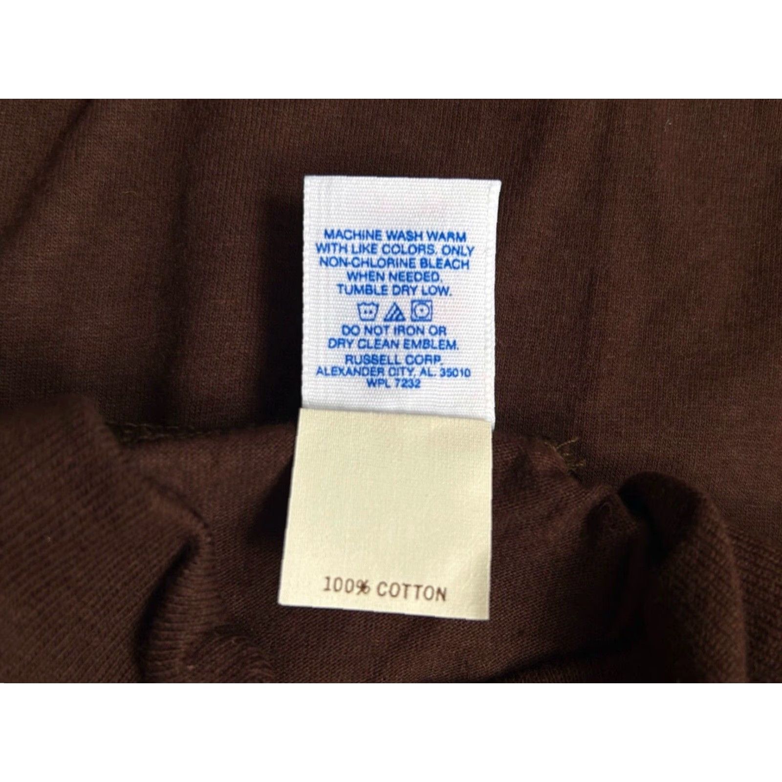 Russell Athletic VINTAGE Russell Athletic Mock Turtleneck Shirt Mens 3XL Brown 90s USA Made NWOT NOS Long Sleeve Mock Neck 100% Cotton Eagle Patch Size US XXL / EU 58 / 5 - 4 Thumbnail