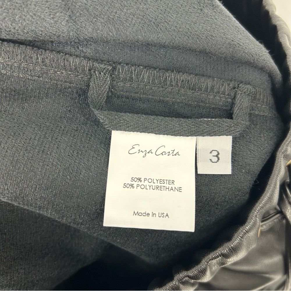 Enza Costa ENZA COSTA FAUX LEATHER JOGGER PANTS SIZE L STREETWEAR Size 31" - 5 Thumbnail