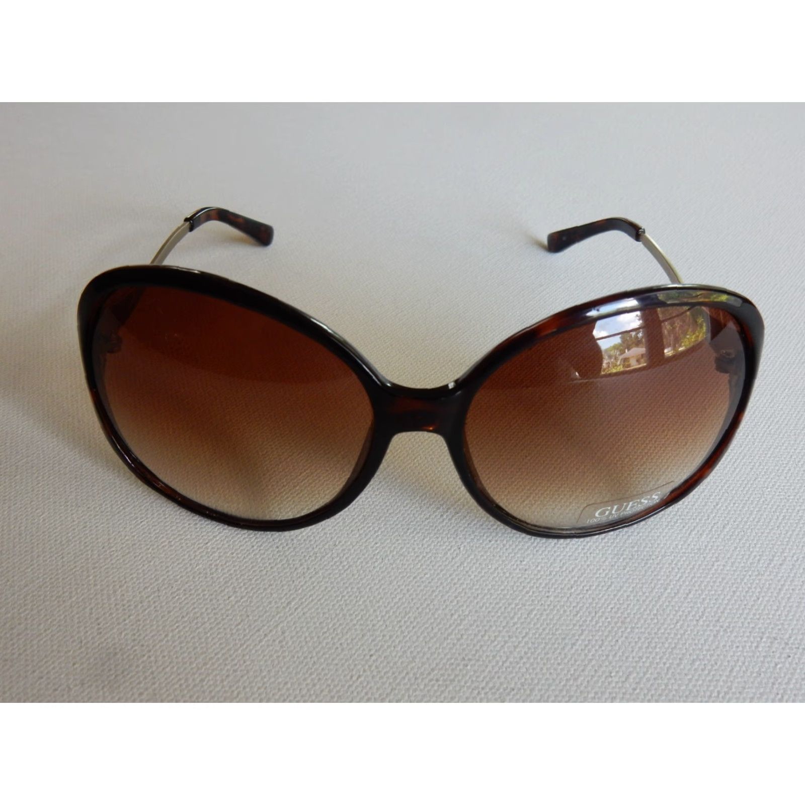 Guess VINTAGE GUESS Sunglasses Women Brown Small Scratched Lens Accessories Size ONE SIZE - 2 Thumbnail
