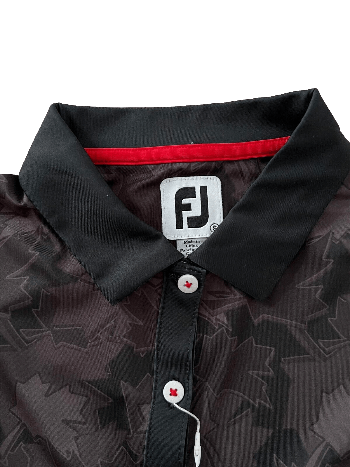 Footjoy FootJoy Canada Day Tonal Leaf Print Polo Top ( S ) Size S / US 4 / IT 40 - 3 Thumbnail