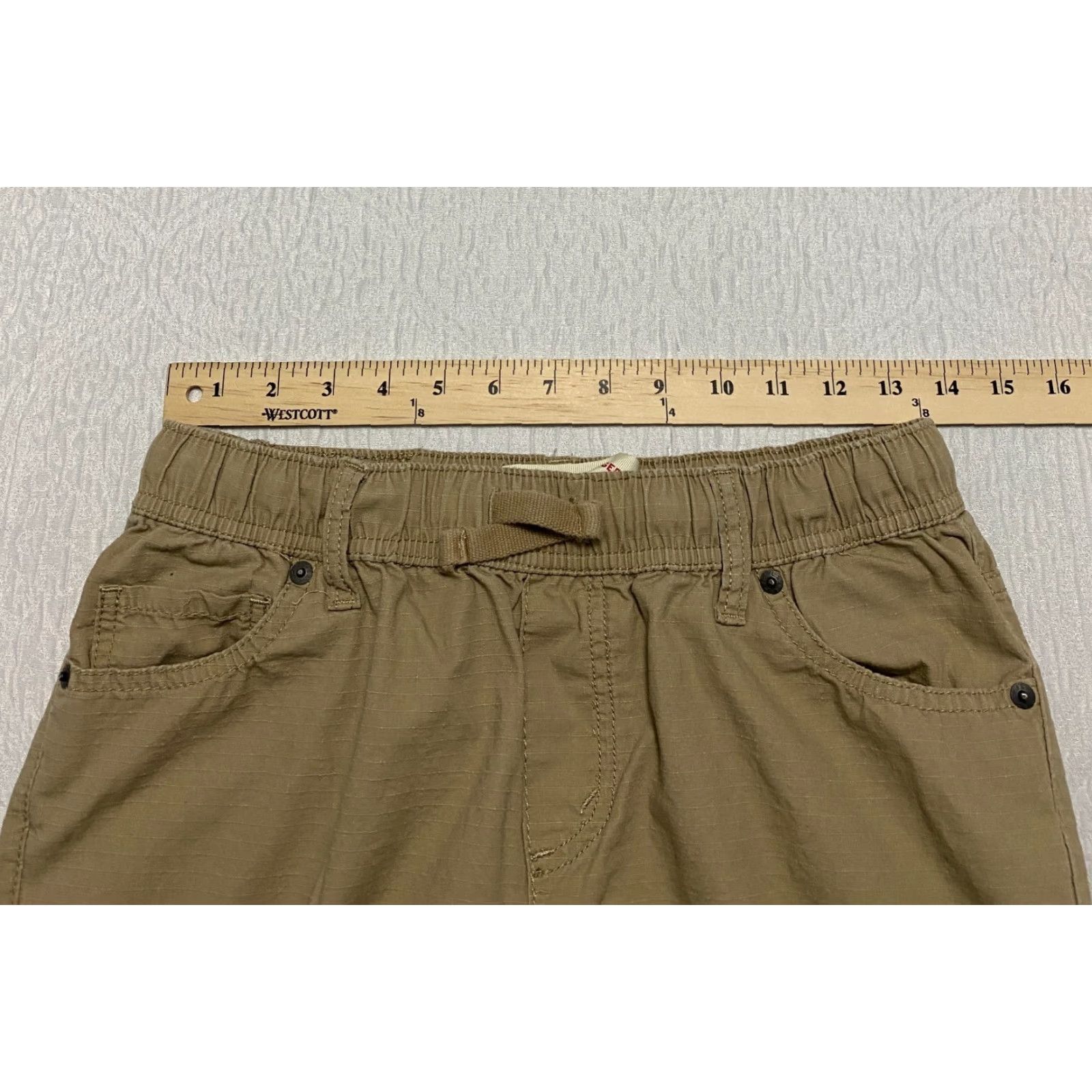 Levi's Levi's Ripstop Boys Joggers Pants L Brown Elastic Waist Drawstring 12-13 Size US 33 - 3 Thumbnail