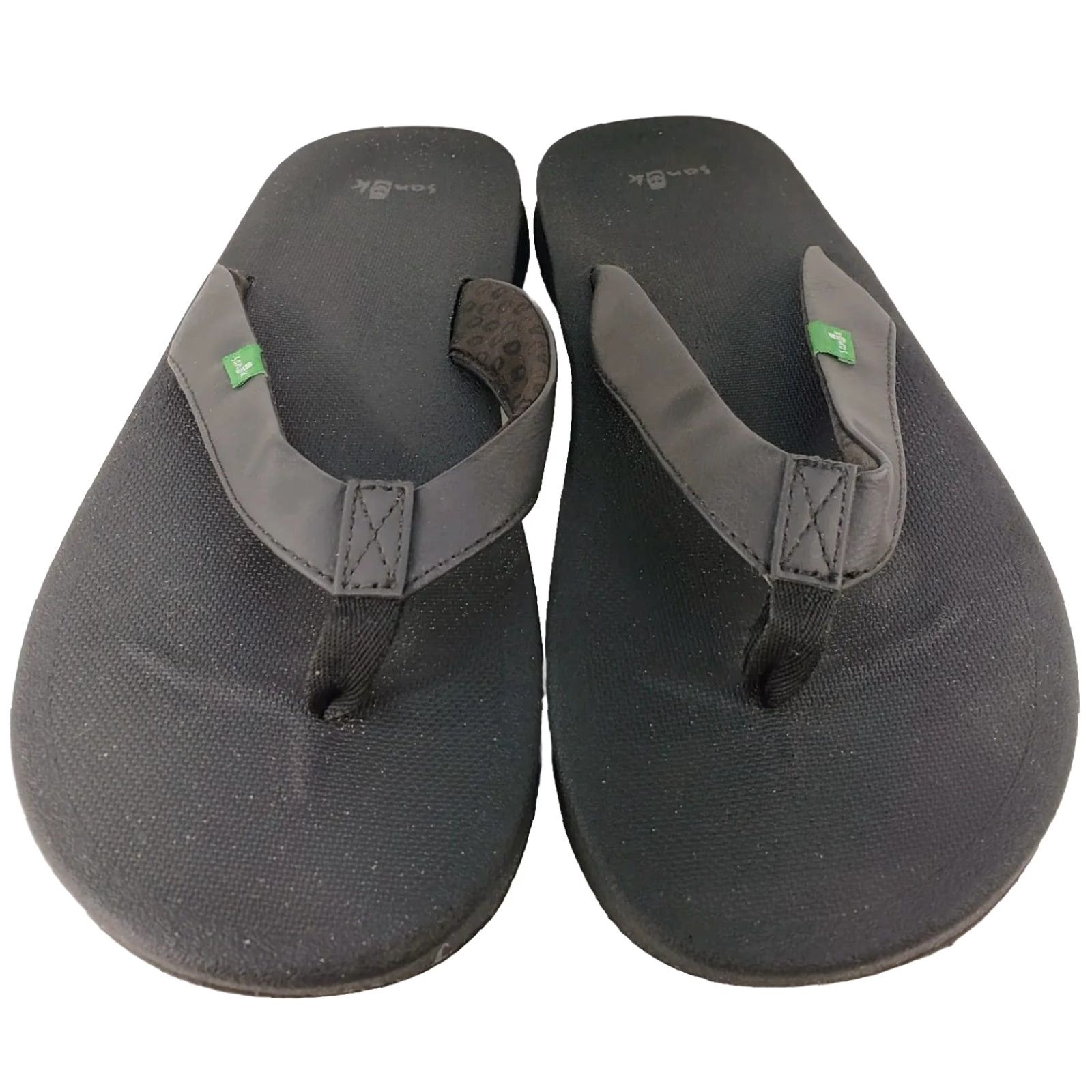 Sanuk Sanuk Yoga Mat Sandals Flip Flop Women's Size 9 Black Cushy Comfort Lite Sandals, Womens, 9, Black, Yoga Mat, Sanuk, Flip Flop Size US 9 / IT 39 - 3 Thumbnail