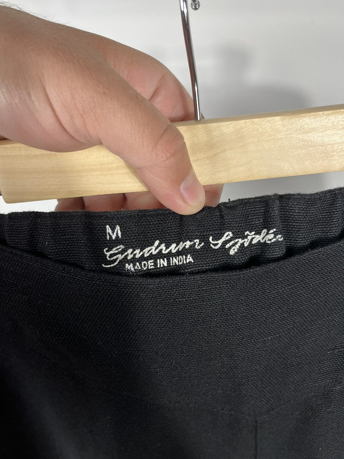 Gudrun Sjoden Gudrun Sjödén Black Baggy Linen Pants Organic Cotton Blend Size 28" / US 6 / IT 42 - 8 Thumbnail