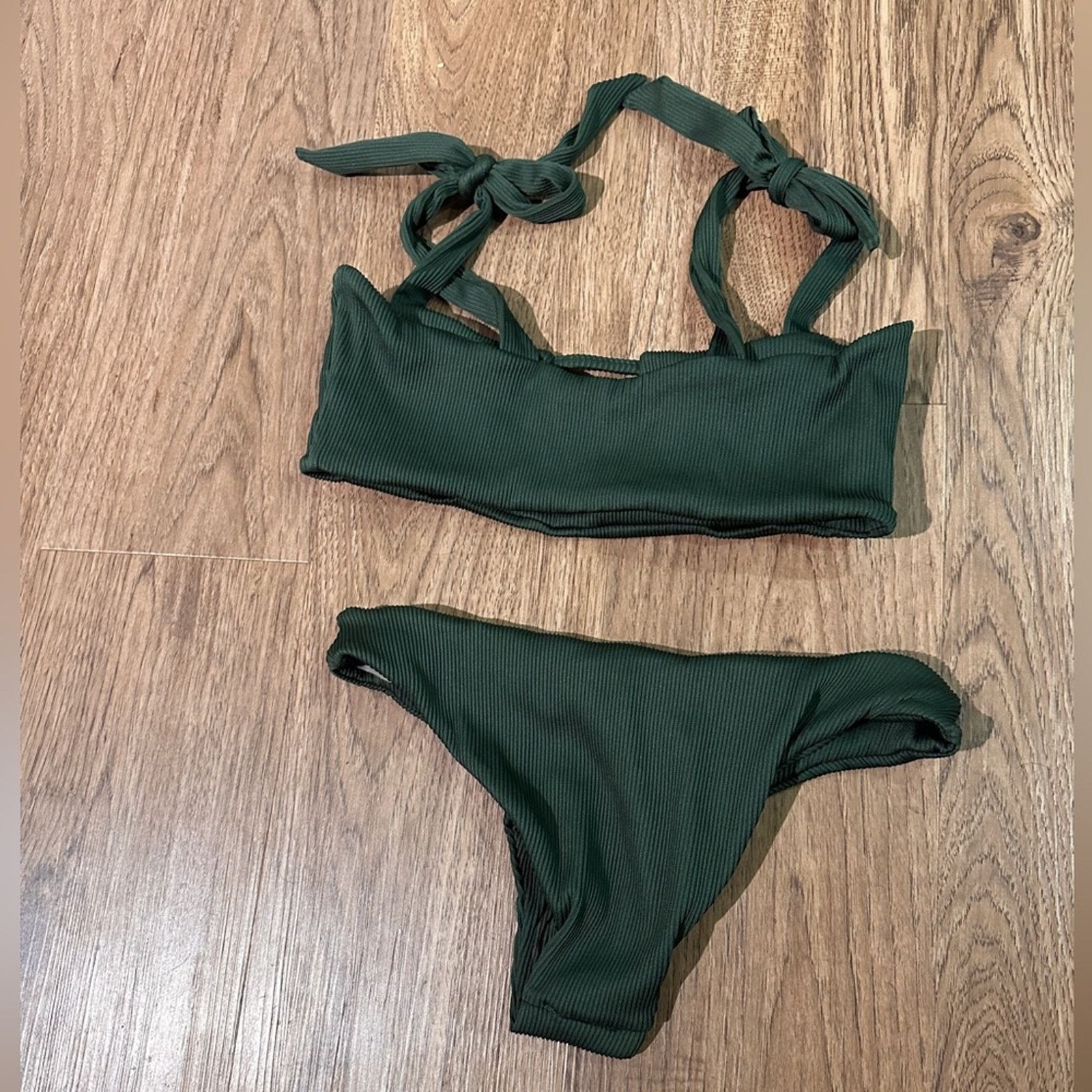 Other Romwe NWOT green ribbed bikini set size small Size ONE SIZE - 2 Thumbnail