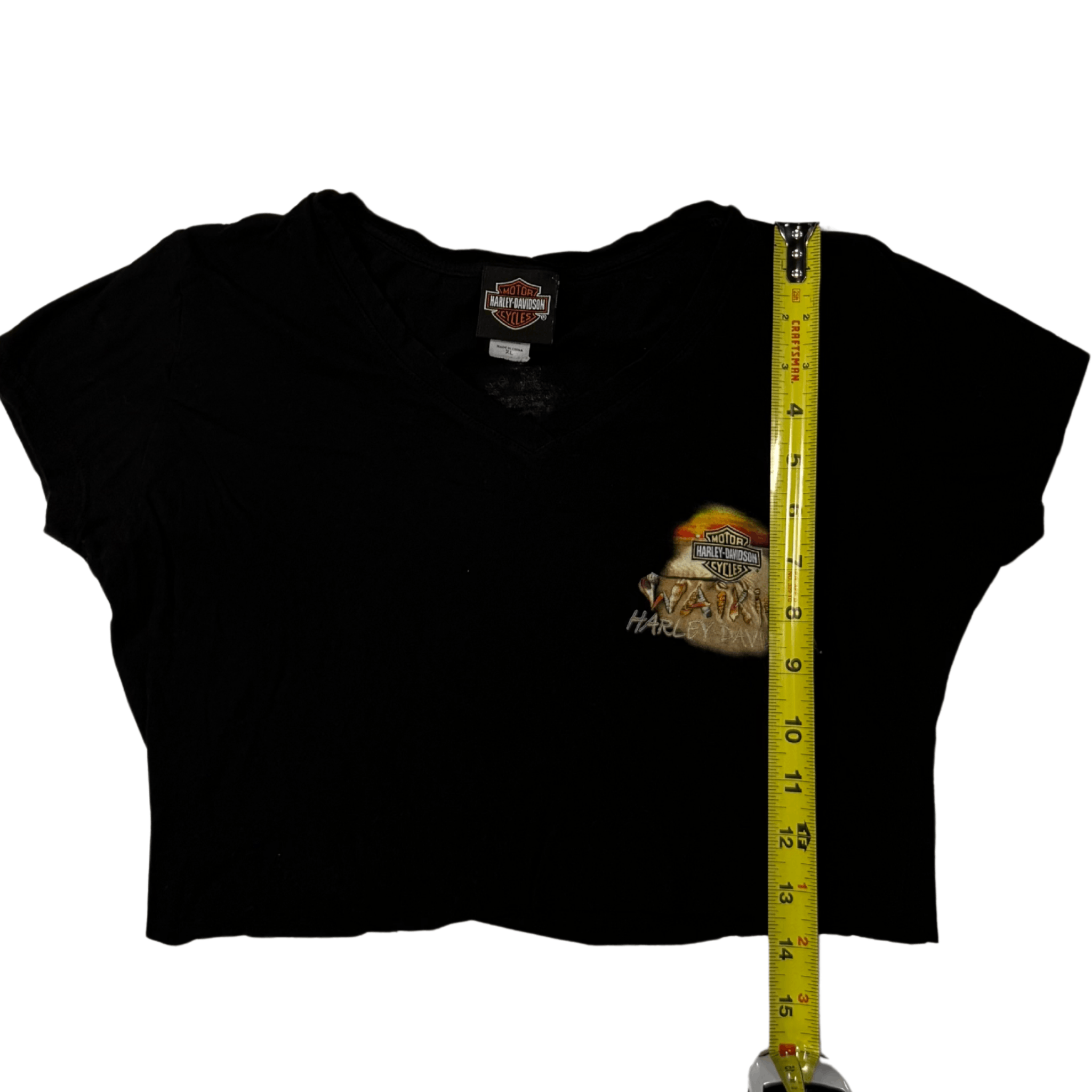 Harley Davidson Harley Davidson Waikiki Cropped Fitted V-Neck Tee | XL Size XL / US 12-14 / IT 48-50 - 5 Thumbnail
