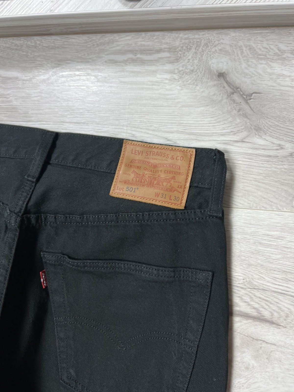 Levi's Levis Premium 501 Big E Black Denim Pants Men’s Jeans Size US 31 - 3 Thumbnail