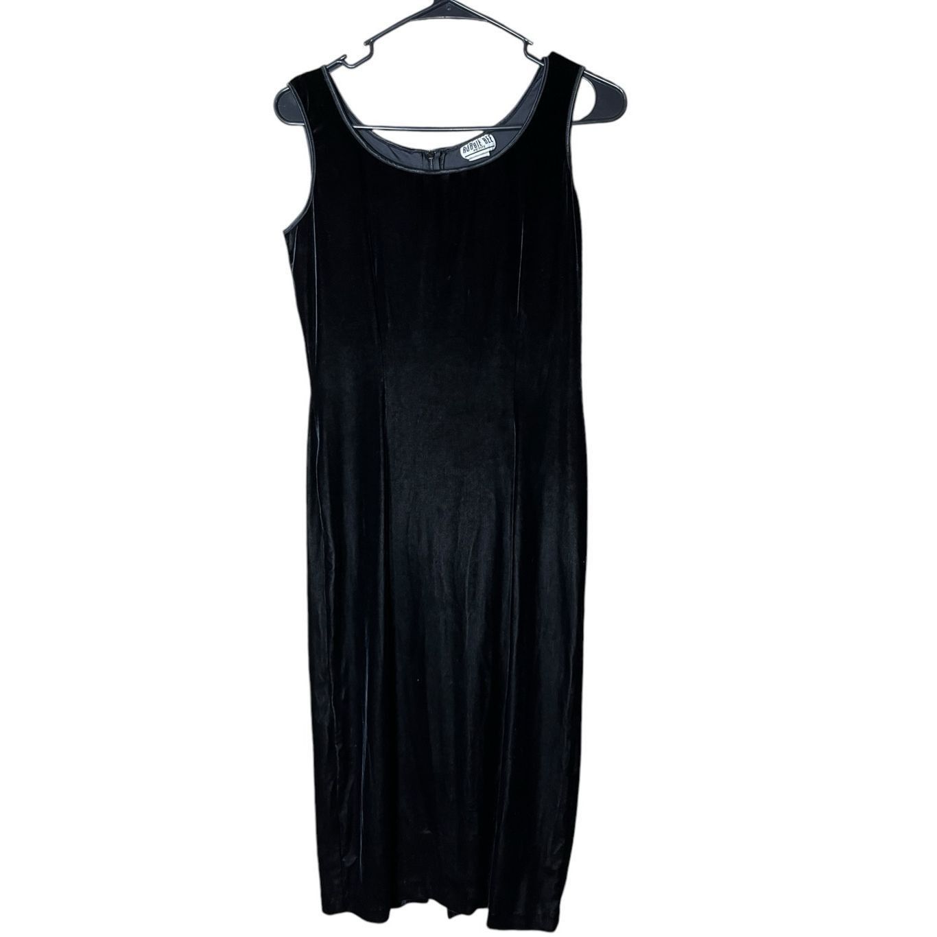Other Vintage Robbie Bee 90s Black Velvet Maxi Dress Size 6 Size M / US 6-8 / IT 42-44 - 1 Thumbnail