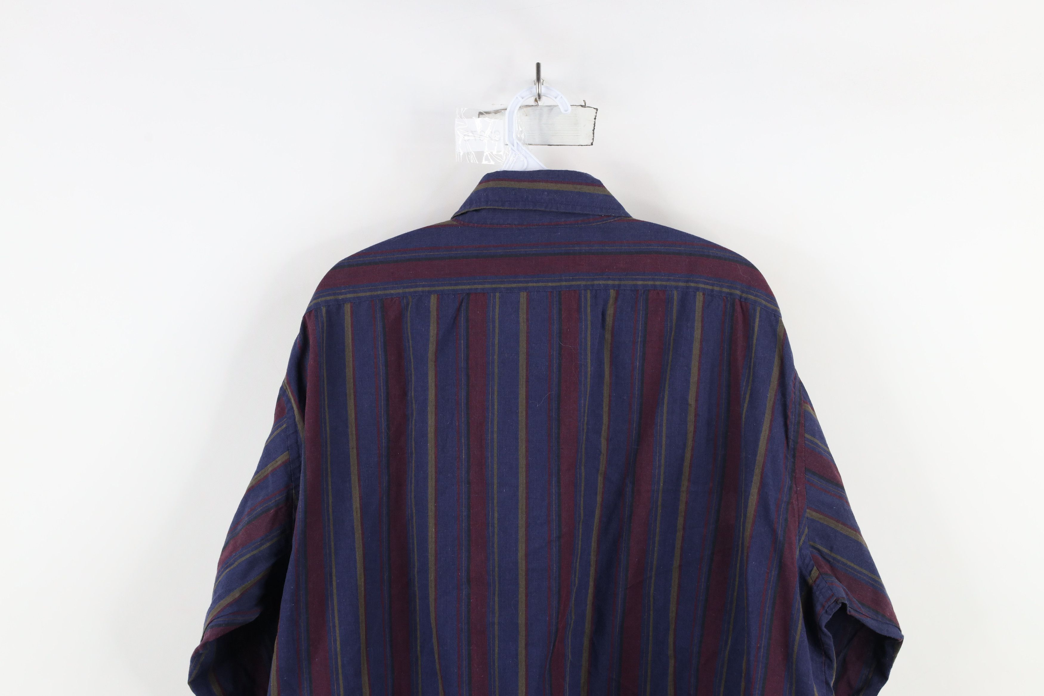 Vintage Vintage 90s Streetwear Striped Collared Button Down Shirt Size US XL / EU 56 / 4 - 9 Thumbnail