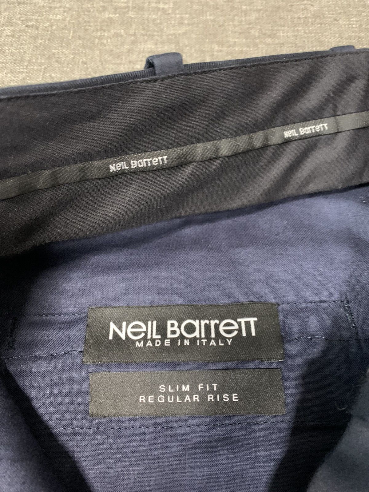 Neil Barrett Neil Barrett Navy Blue Classic Fit Trousers Size US 30 / EU 46 - 3 Thumbnail