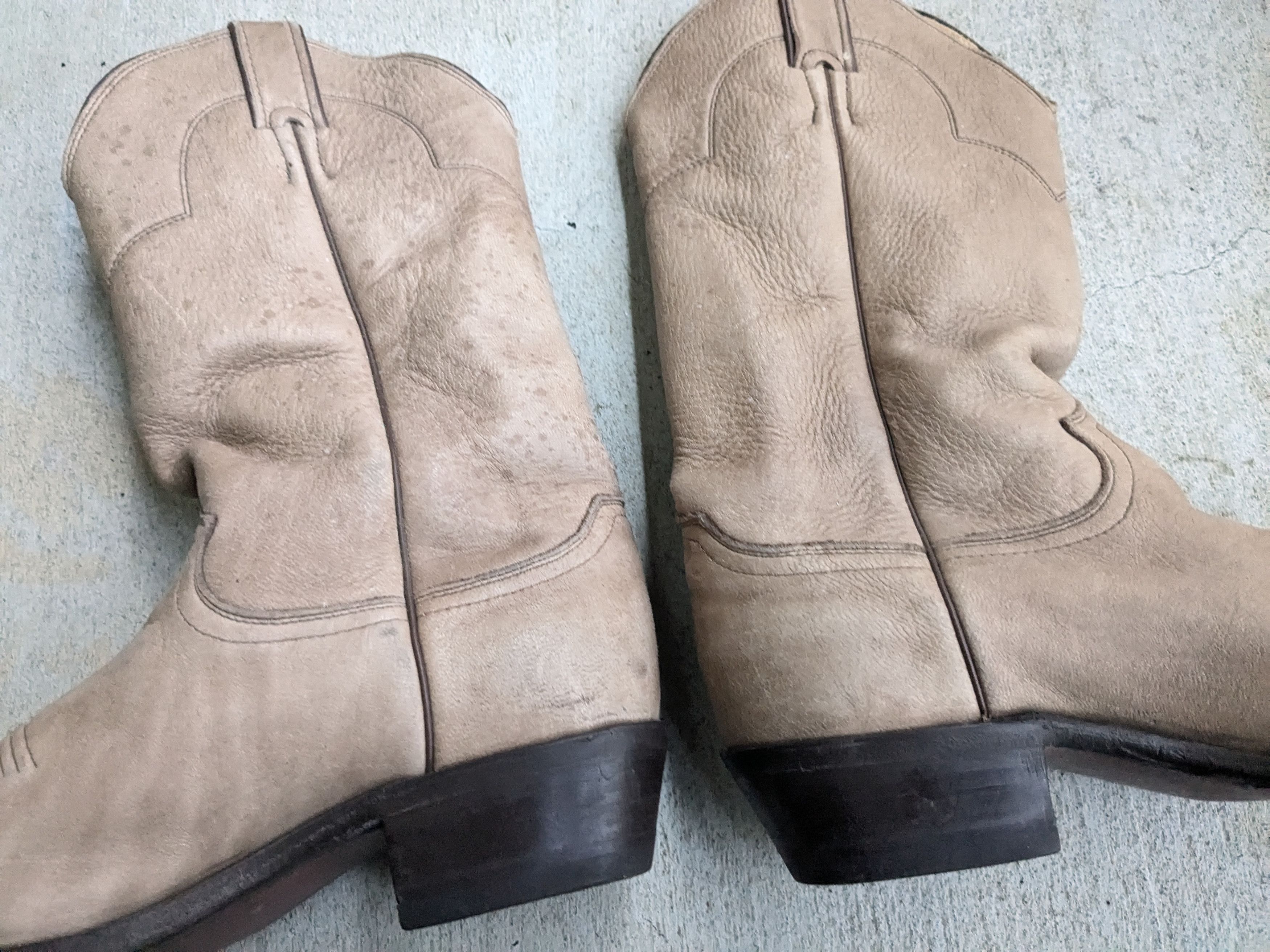 Justin Boots × Vintage Vintage Justin Cowboy Boots Leather Taupe Brown 9 Western Size US 9 / EU 42 - 6 Thumbnail