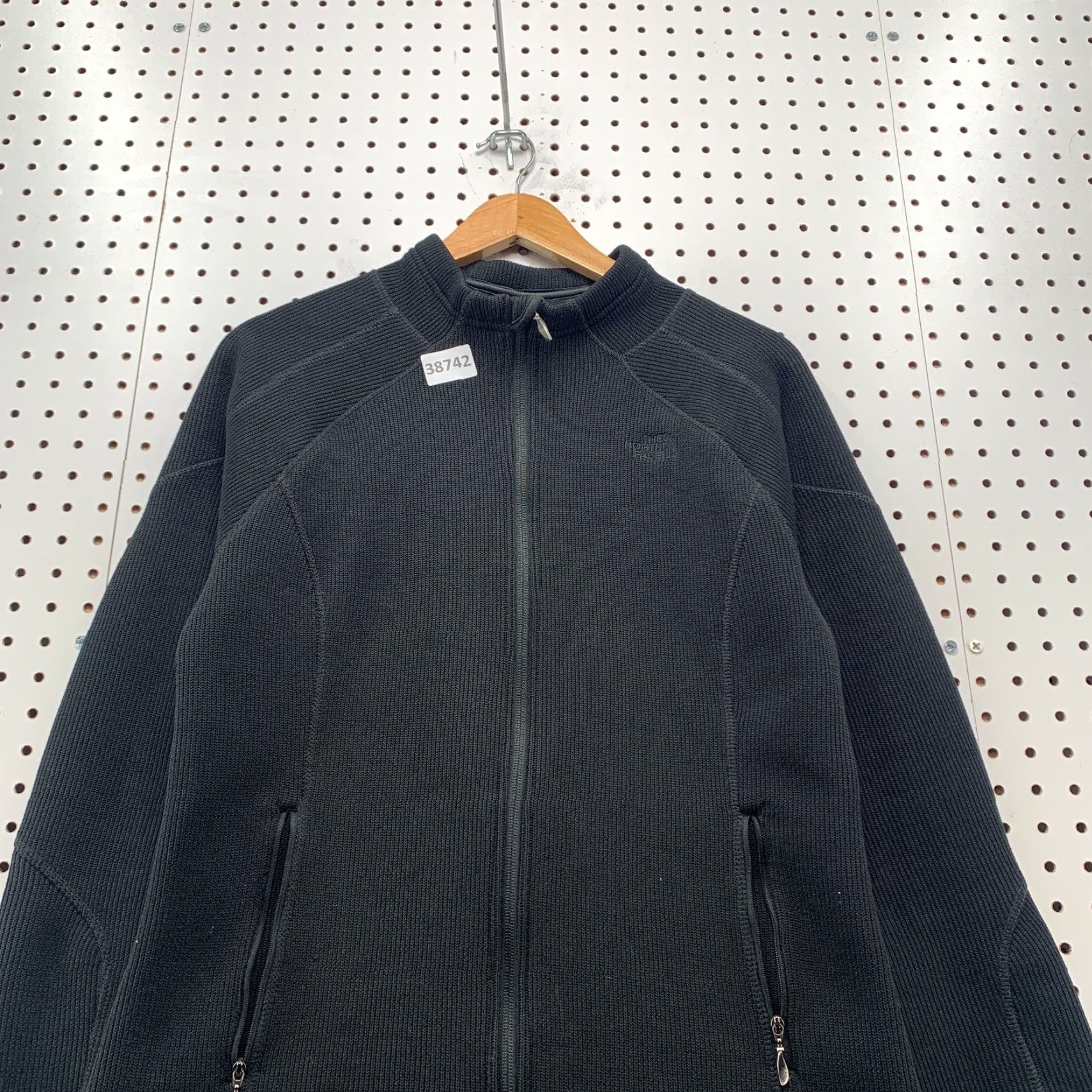 The North Face VINTAGE The North Face Zip Jacket Womens M Black Rib Knit Winter Active 19x25 Size M / US 6-8 / IT 42-44 - 5 Thumbnail