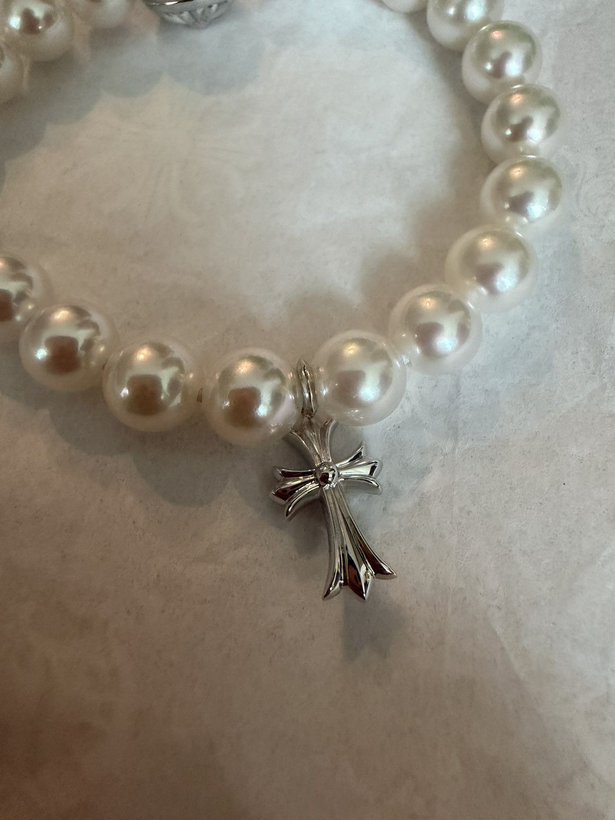 Chrome Hearts Chrome Hearts X Mikimoto 18K White Gold Akoya Pearl Bracelet Size ONE SIZE - 3 Thumbnail