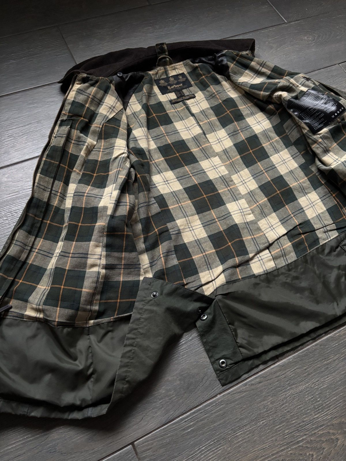 Barbour Women’s Vintage Barbour Boadnell Wax Rain Green Jacket us10 Size L / US 10 / IT 46 - 17 Thumbnail