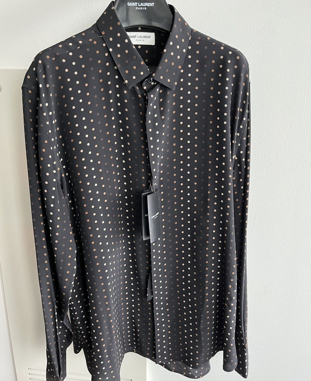 Saint Laurent Paris Saint Laurent Super Runway Silk Shirt Brand New Rare Size US L / EU 52-54 / 3 - 17 Thumbnail