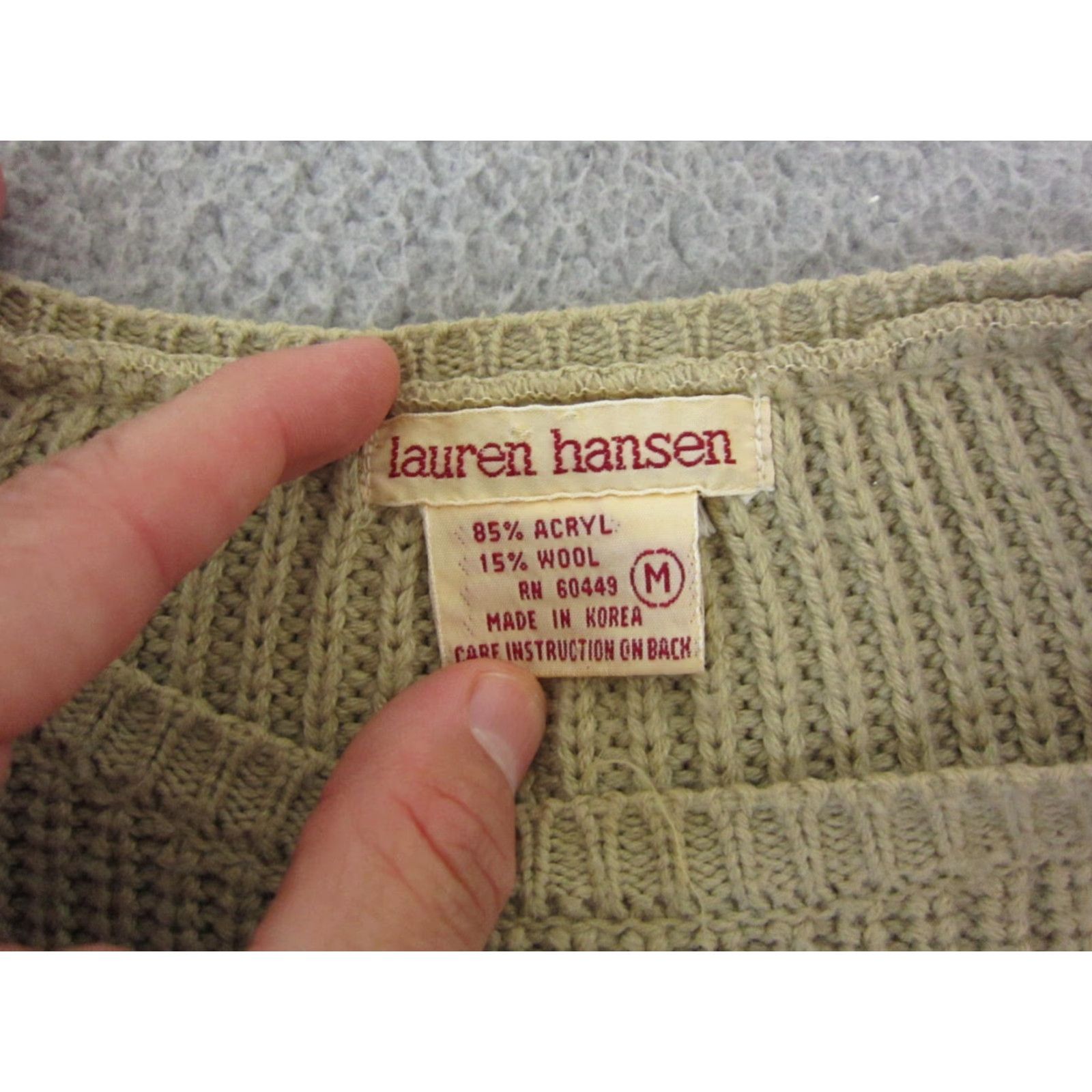 Vintage VINTAGE Lauren Hansen Sweater Womens M Brown Wool Striped Crew Neck Pullover 80s 70s All Seasons Logo Raglan Sleeve Knit Chair? Size M / US 6-8 / IT 42-44 - 4 Thumbnail
