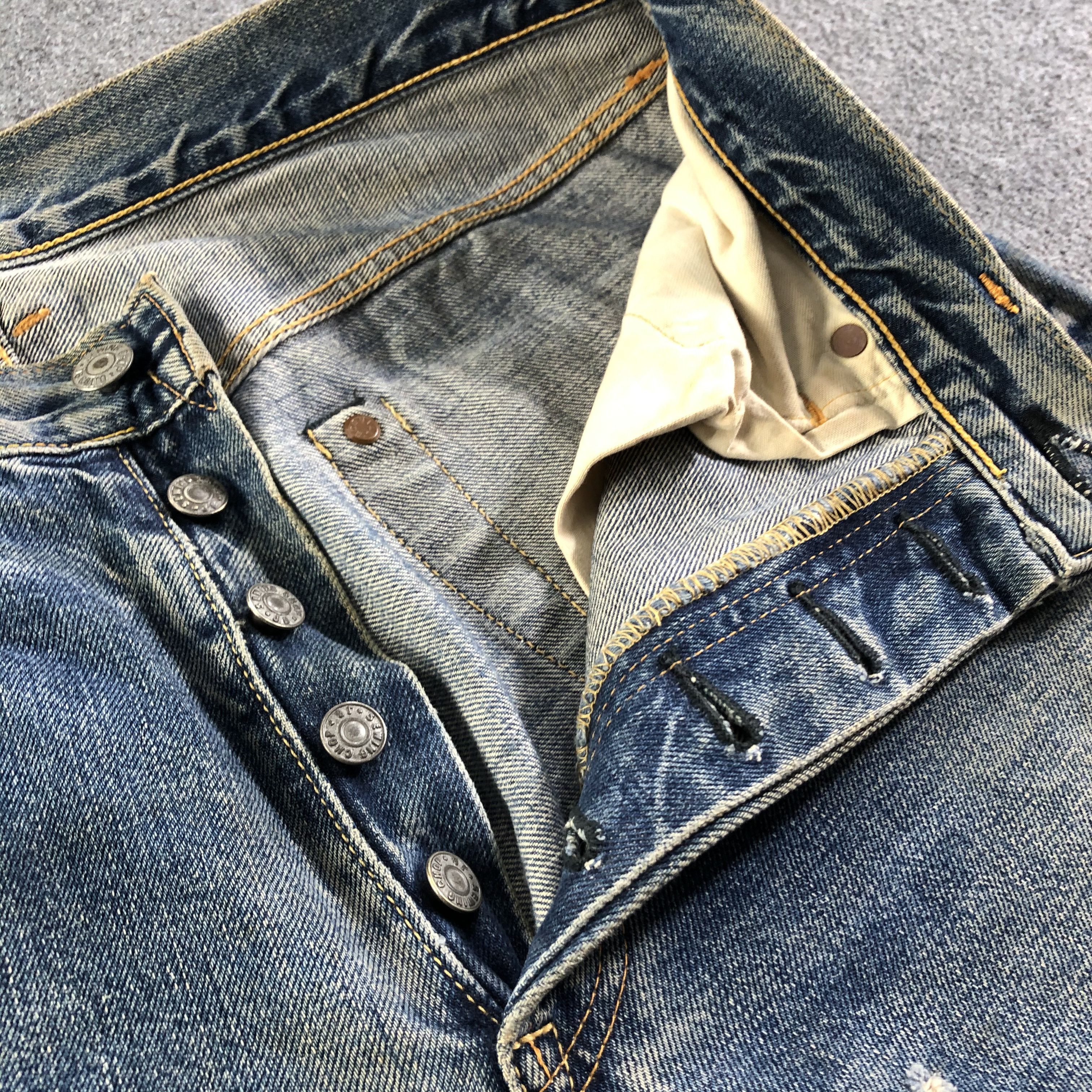 Japanese Brand × Vintage Vintage Sewing Chop Redline Jeans-J2994 Size US 31 - 10 Thumbnail