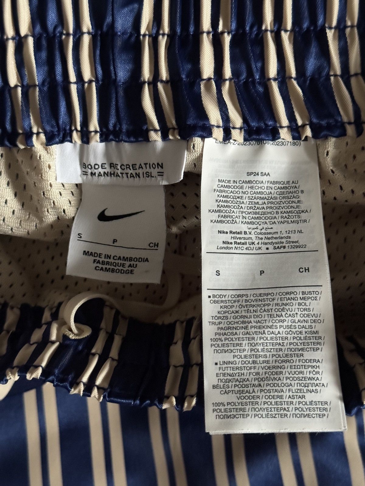 Bode Nike x Bode Scrimmage Pant in Ecru / Deep Royal Blue Size US 30 / EU 46 - 3 Thumbnail