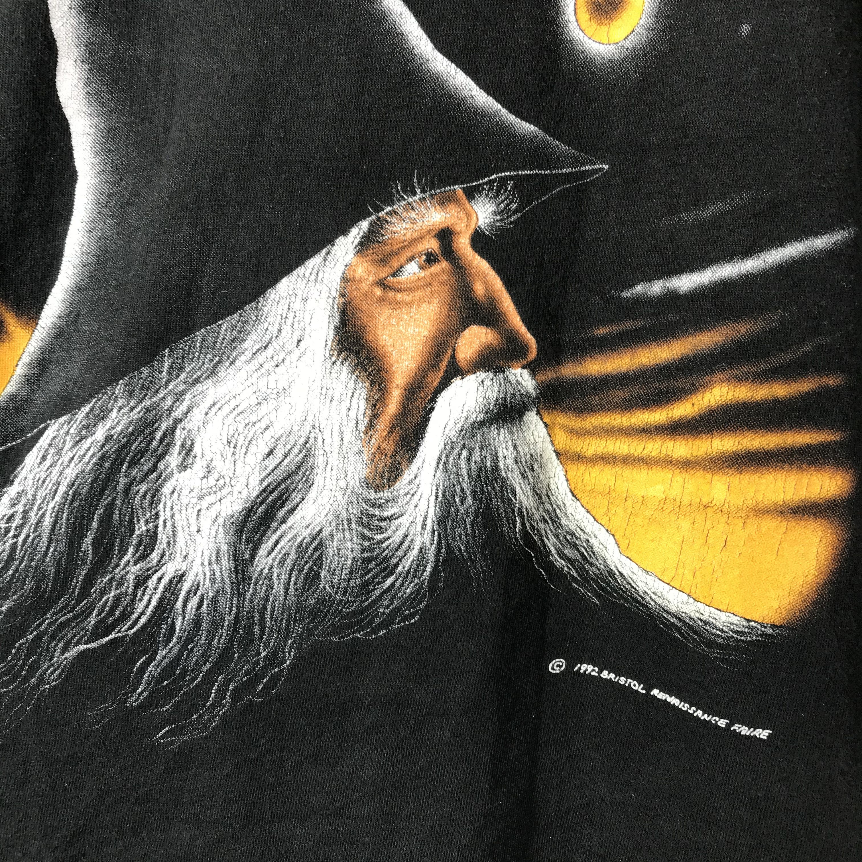 Vintage 90s Merlin Wizard Renaissance sorcerer graphic movie shirt Size US L / EU 52-54 / 3 - 7 Thumbnail