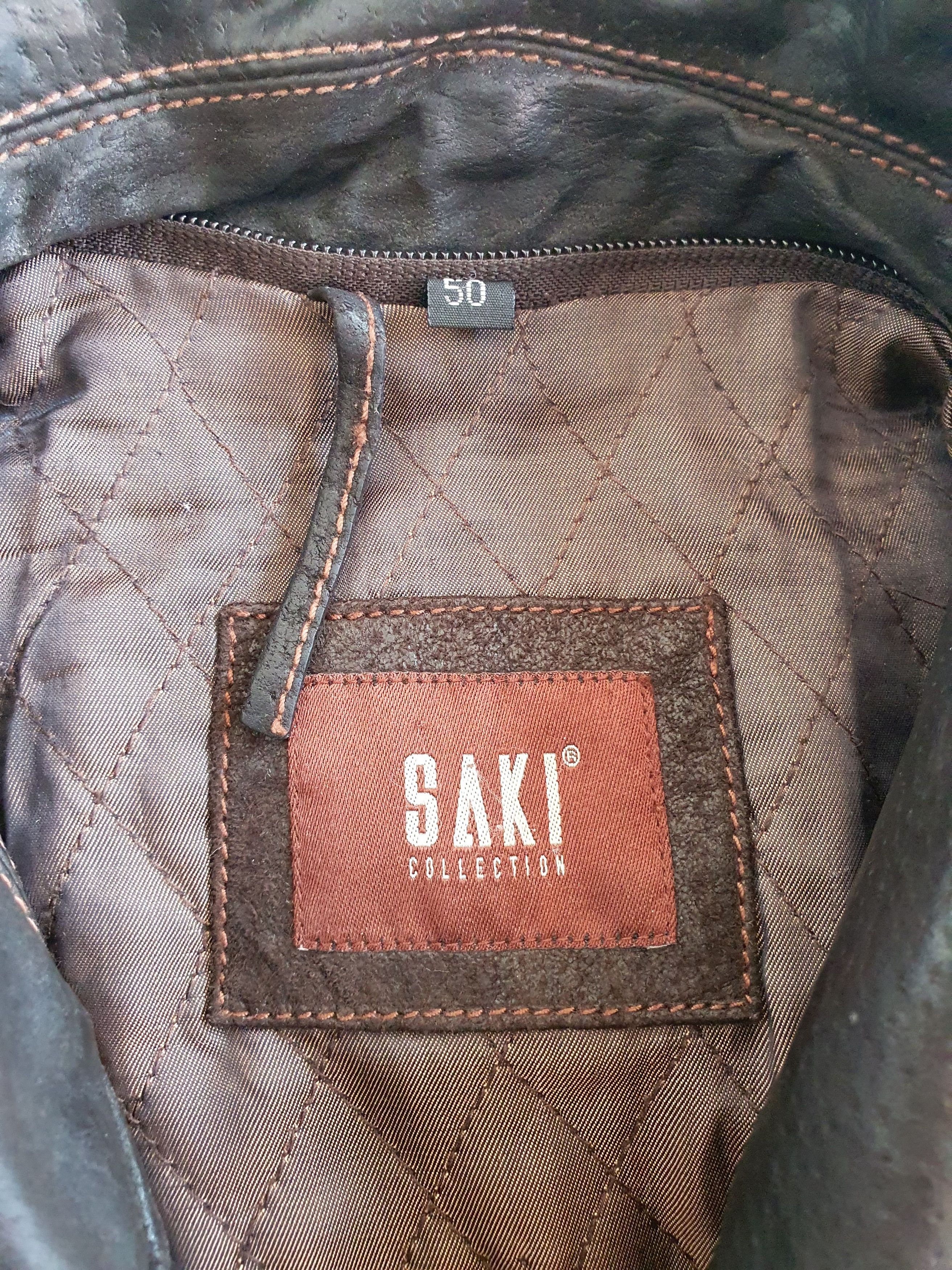 Leather SAKI (Sweden) - Leather Workwear Field Casual Jacket - EU 50 Size US M / EU 48-50 / 2 - 5 Thumbnail