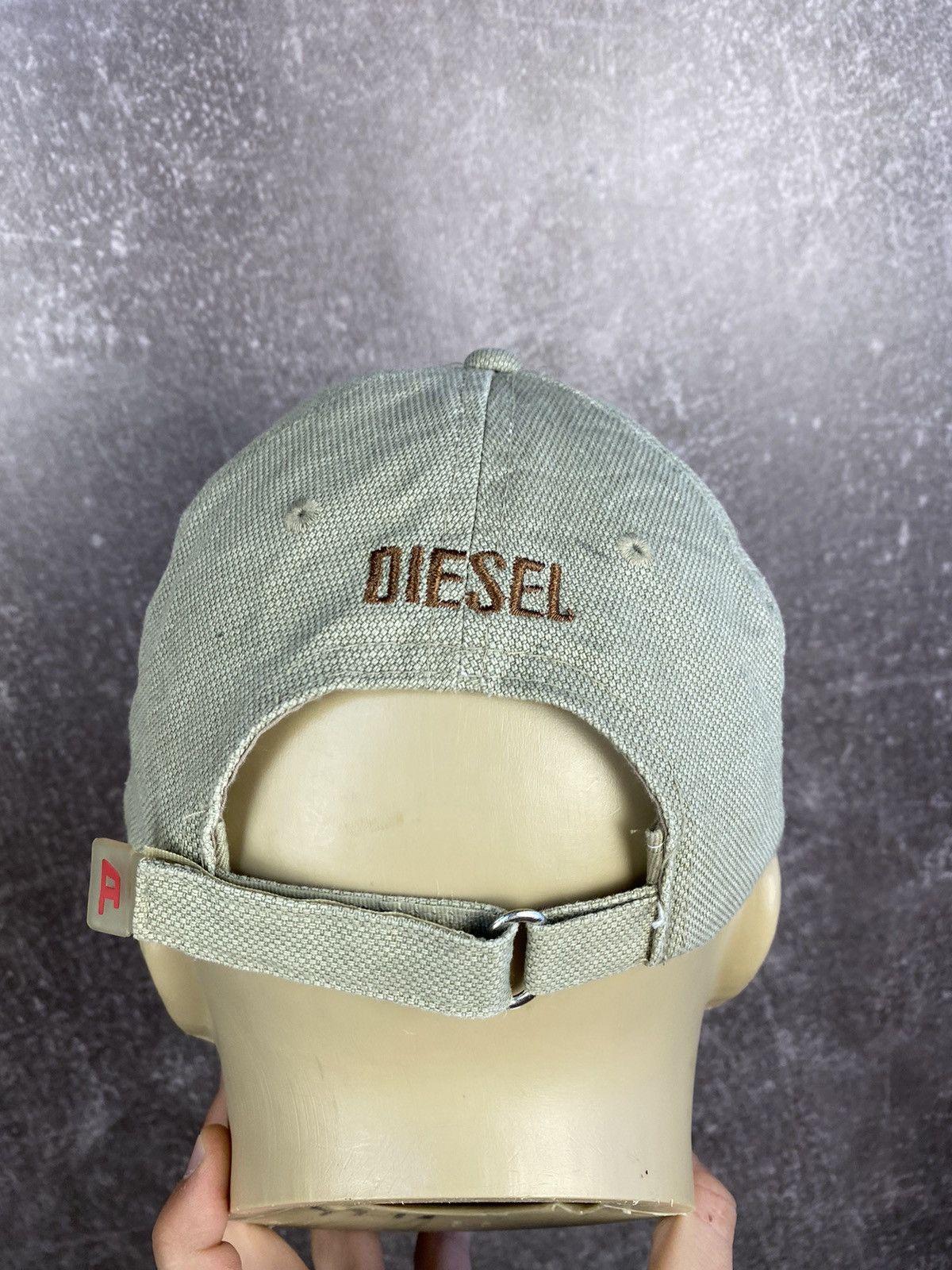 Diesel × Vintage Vintage Y2K Faded Distressed Diesel Denim Cap Hat Big Logo Size ONE SIZE - 9 Thumbnail