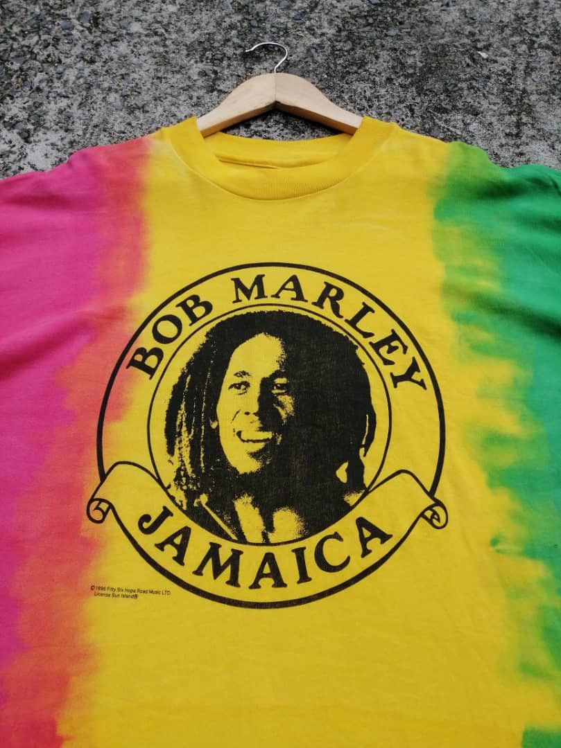Bob Marley × Vintage Vintage 90s Bob Marley Jamaica Tie Dye Tee Size US L / EU 52-54 / 3 - 3 Thumbnail