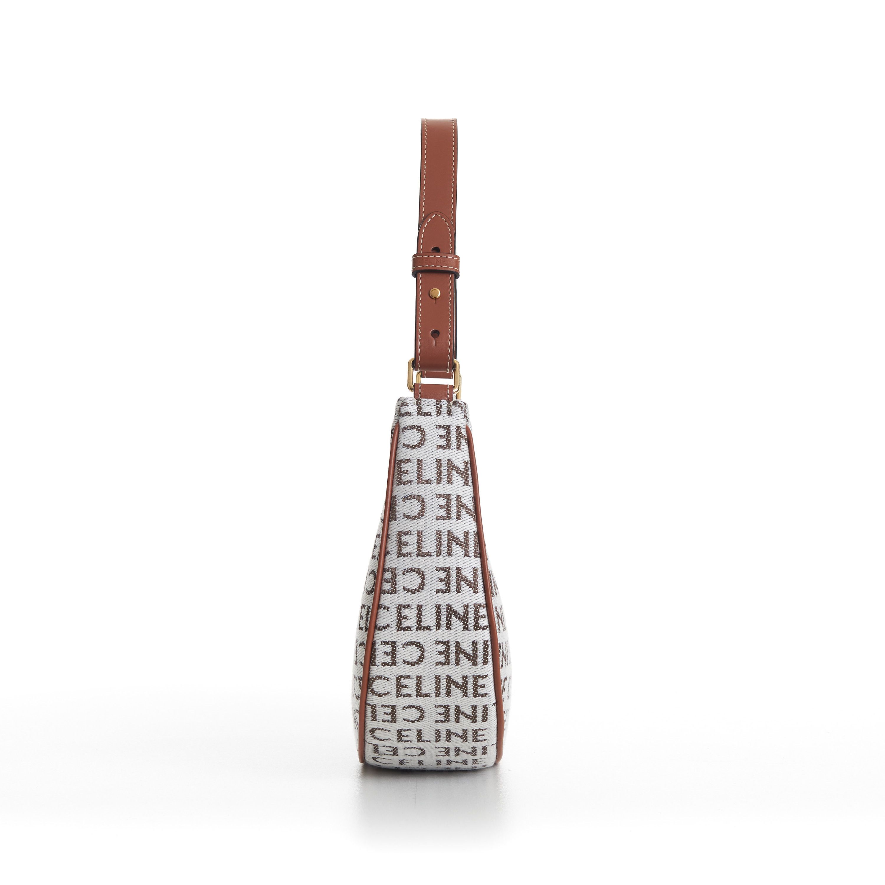Celine Natural/Tan Brown Ava Bag - Textile, Celine All-Over Size ONE SIZE - 3 Thumbnail