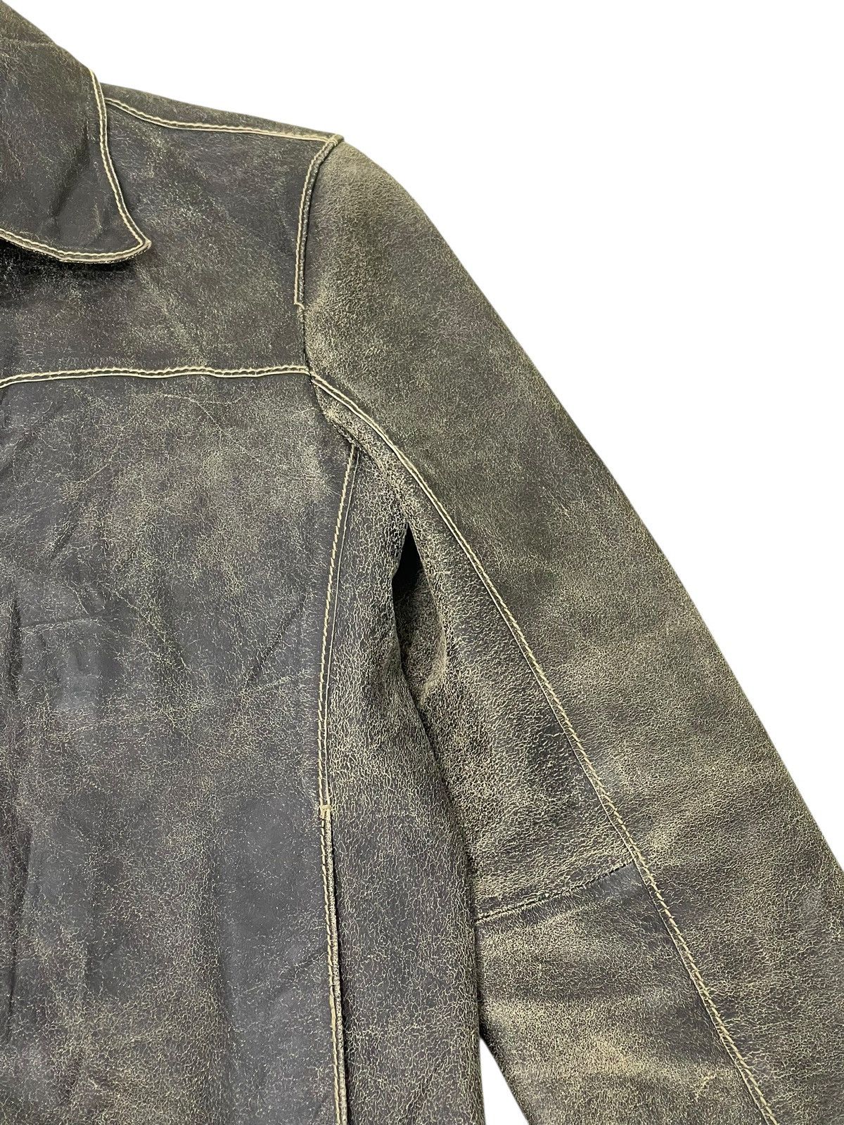 Japanese Brand Blistered Leather Jacket Admix Japan Cowhide Slim 7🟩0 Size US M / EU 48-50 / 2 - 11 Thumbnail