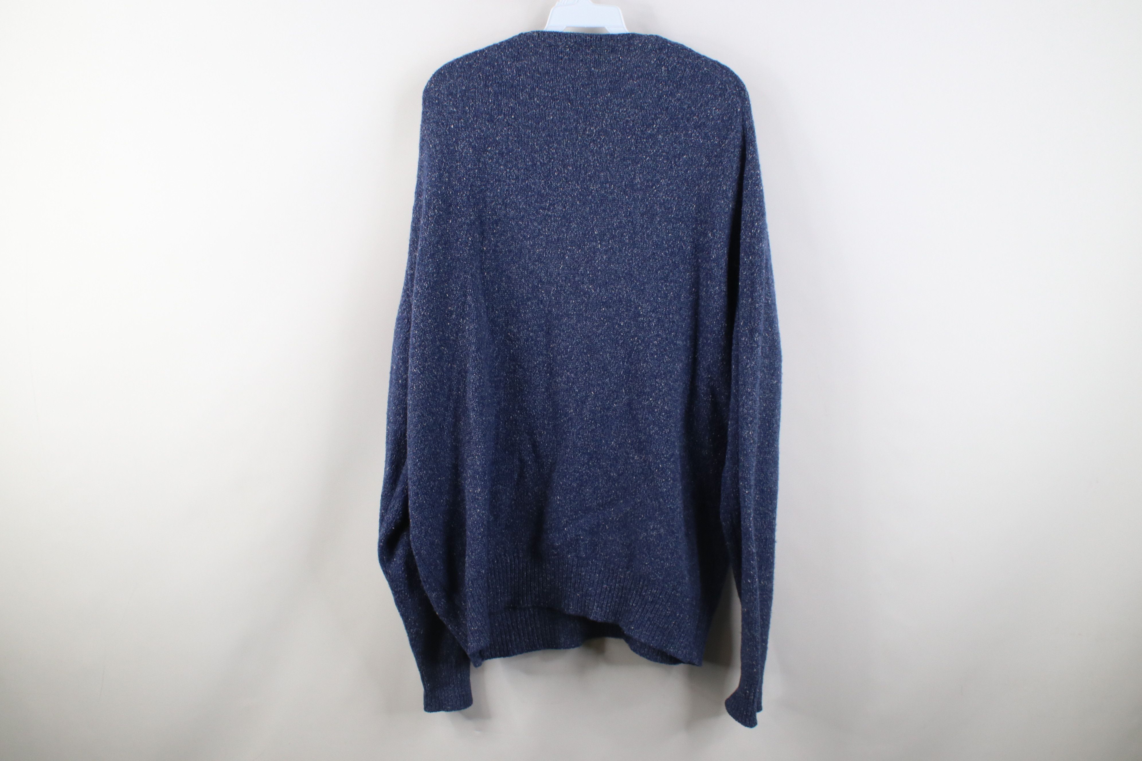 Vintage Vintage 90s Streetwear Wool Silk Blend Knit Sweater Blue Size US XL / EU 56 / 4 - 11 Thumbnail