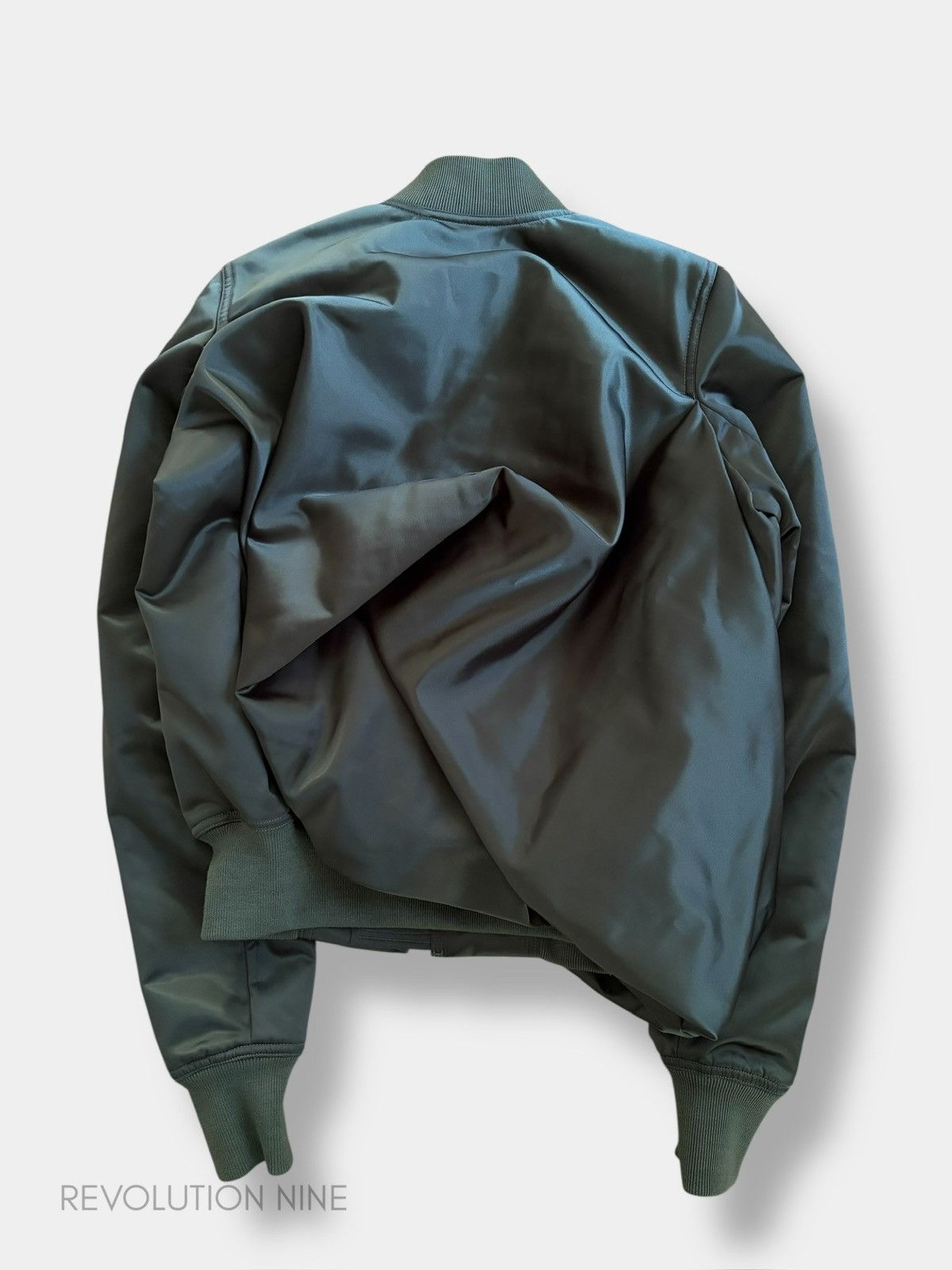 Rick Owens Rick Owens FW22 melting satin drape green bomber jacket Size US S / EU 44-46 / 1 - 3 Thumbnail