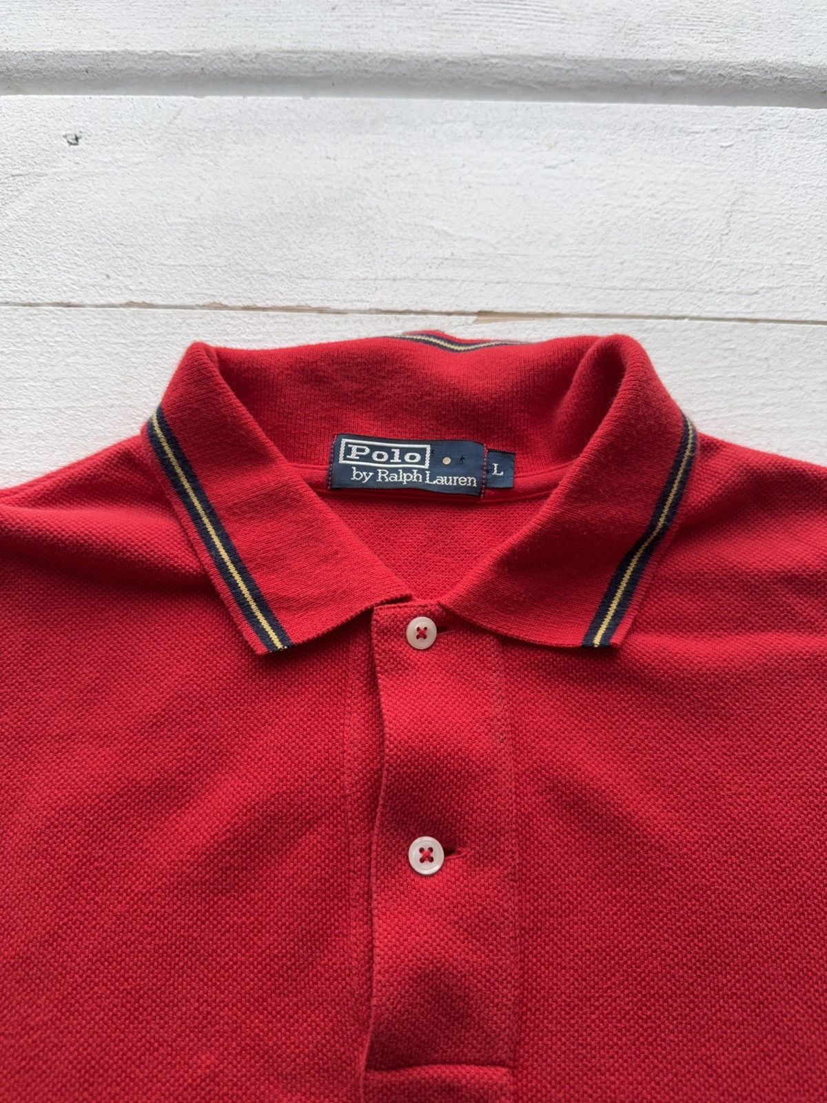 Polo Ralph Lauren 00s. Polo Ralph Lauren Red Long Sleeve Polo Shirt Vintage L Size US L / EU 52-54 / 3 - 5 Thumbnail