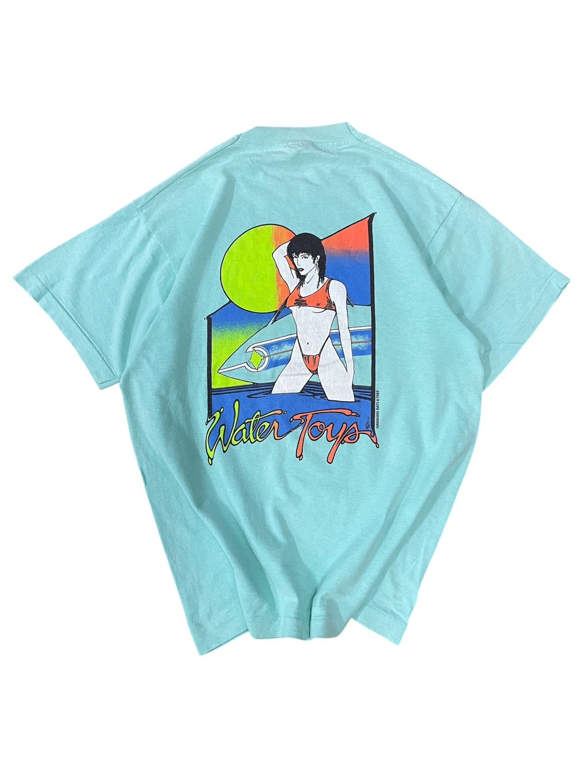 Fruit Of The Loom Vintage 80s Hawaii Rays Sexy Girl Size US M / EU 48-50 / 2 - 1 Thumbnail