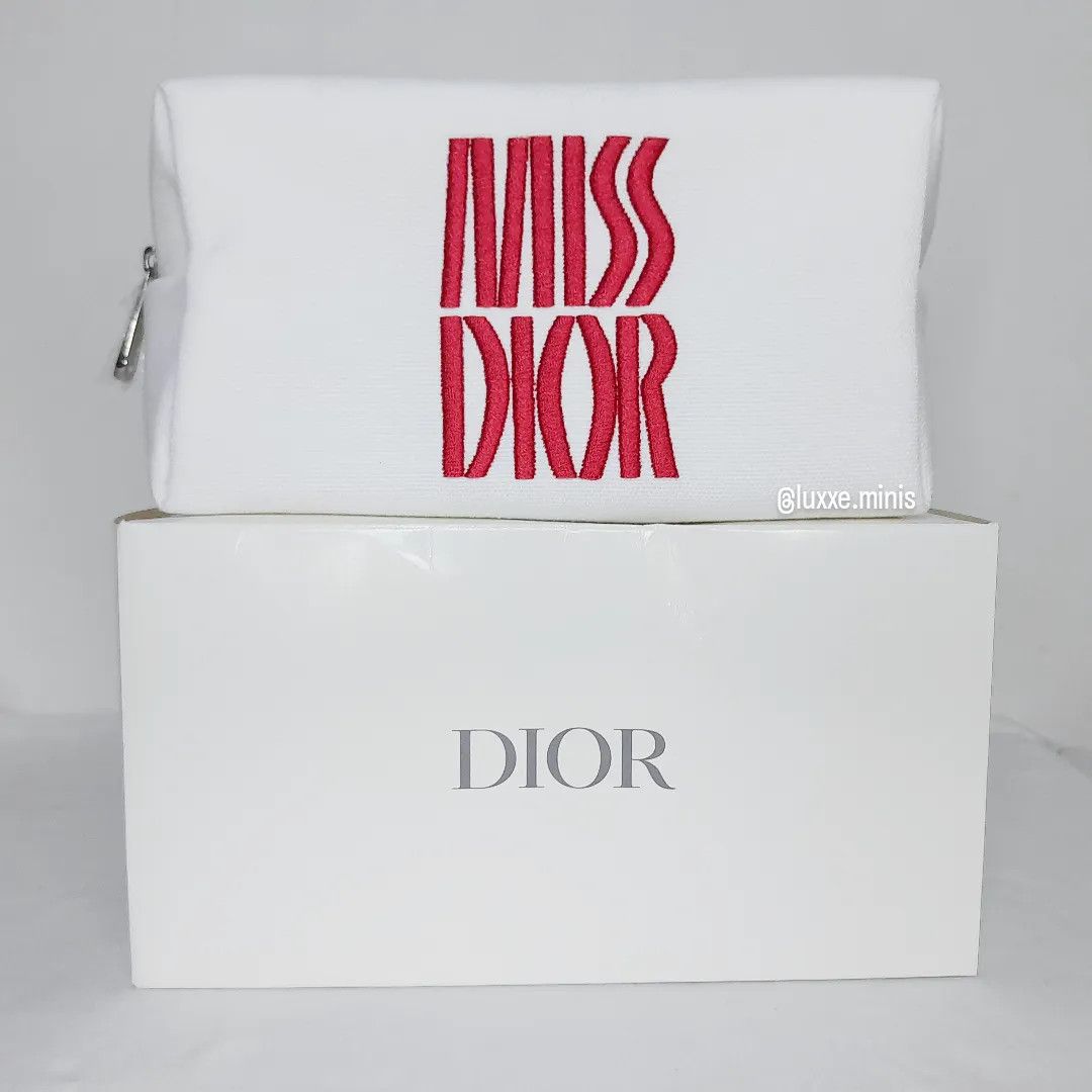 Dior Miss Dior White Canvas Make-Up Bag Size ONE SIZE - 1 Thumbnail