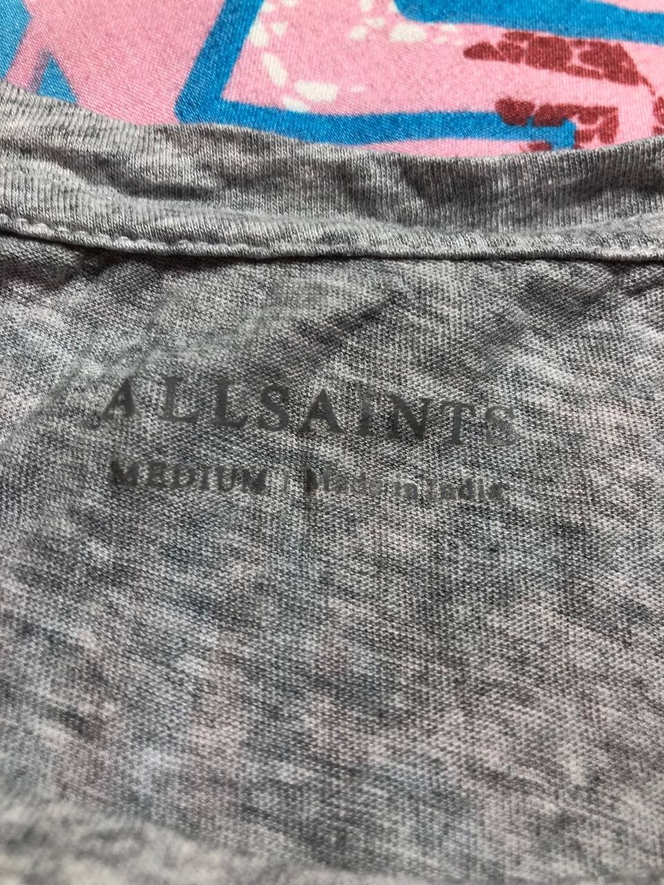 Allsaints Streetwear T-Shirt gray Allsaints logo Y2K Vintage Size US M / EU 48-50 / 2 - 2 Thumbnail