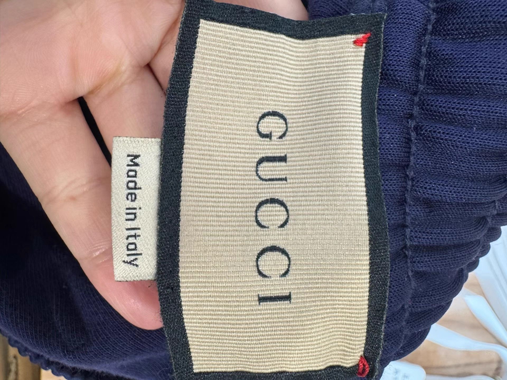 Gucci Gucci Straight Pants with Side Web & Big Logo K36 Size US 33 - 3 Thumbnail