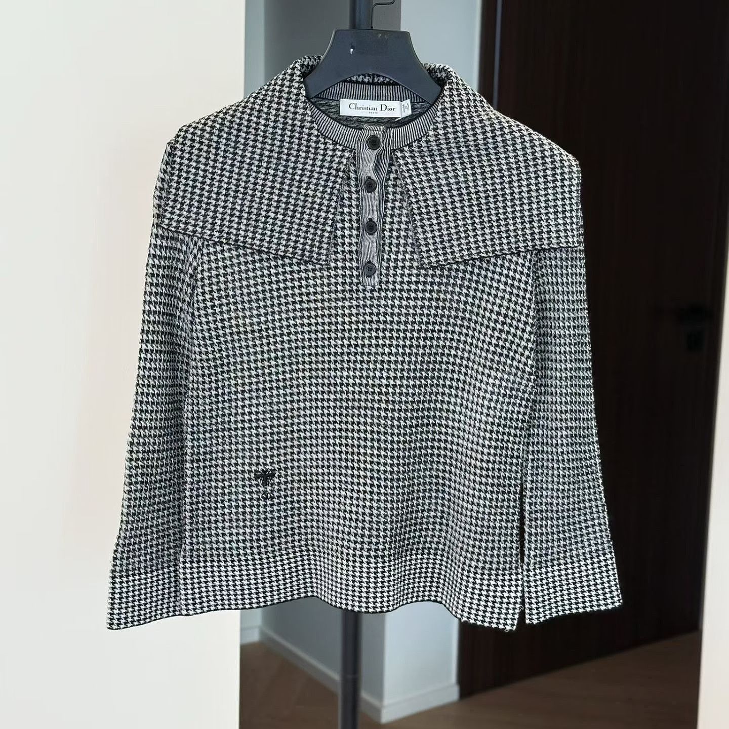 Dior Dior Houndstooth Wool Sweater Size 38 Size S / US 4 / IT 40 - 1 Thumbnail