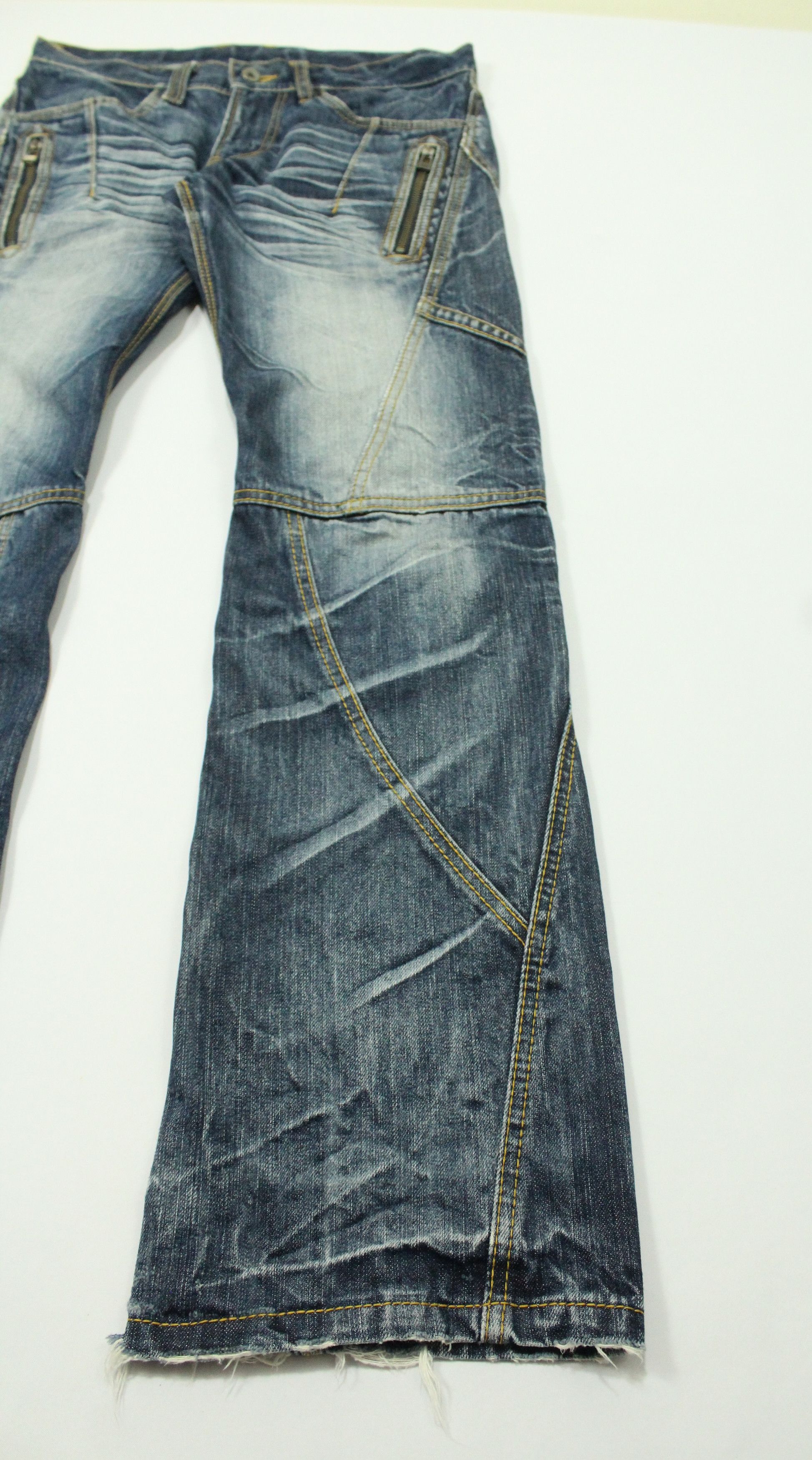 Matsuda Flared NICOLE HIDEAWAYS Denim Distressed kAPITAL LGB Style Size US 32 / EU 48 - 2 Thumbnail