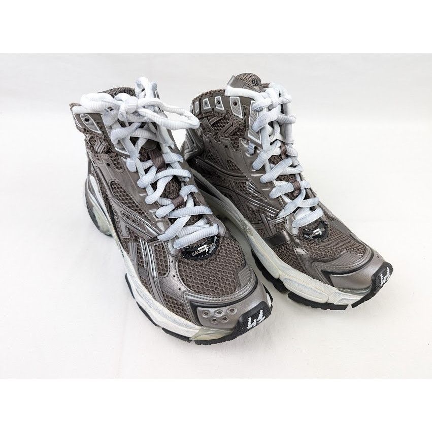 Balenciaga o1rshd1 Runner Hi-Top Sneakers in Grey/White/Black Size US 8 / EU 41 - 7 Thumbnail