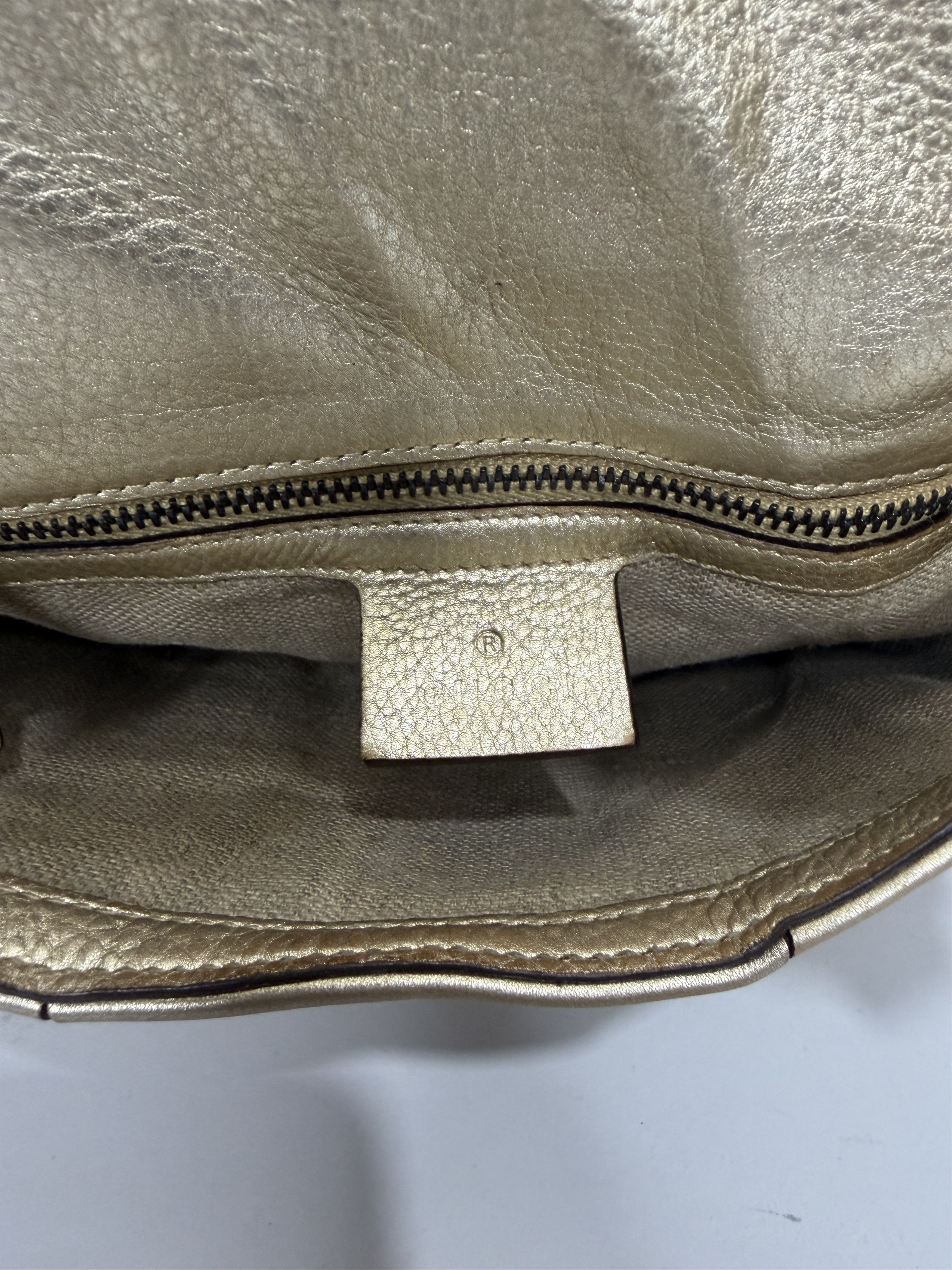 Gucci GUCCI Tom Ford Metallic Calfskin Horsebit Chain Studded Bag Size ONE SIZE - 8 Thumbnail