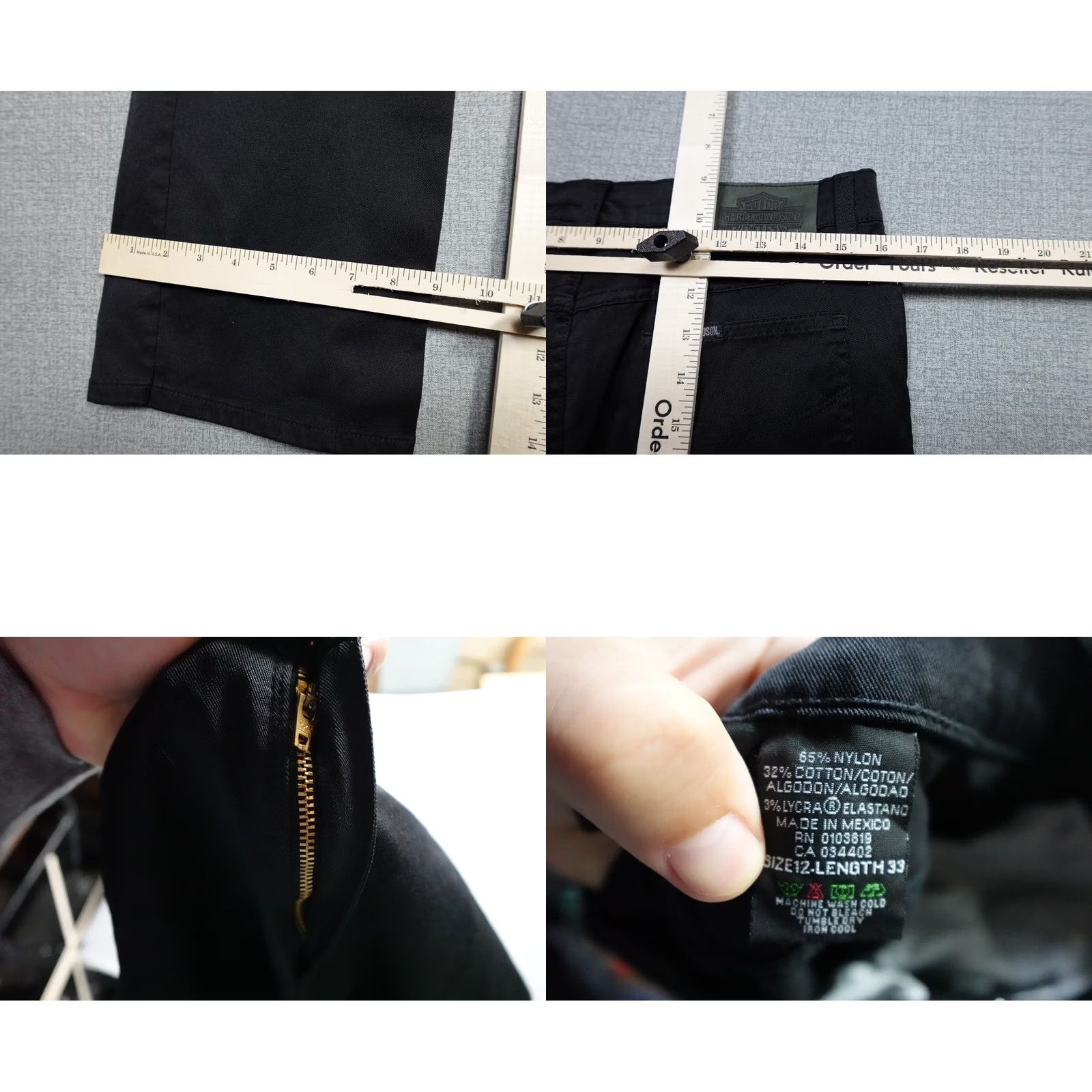 Harley Davidson Harley-Davidson Jeans Shirt Womens 34x32 Black Relaxed Fit 5-Pocket Denim Biker Grunge Vintage N/A Size 24" / US 00 / IT 34 - 8 Thumbnail