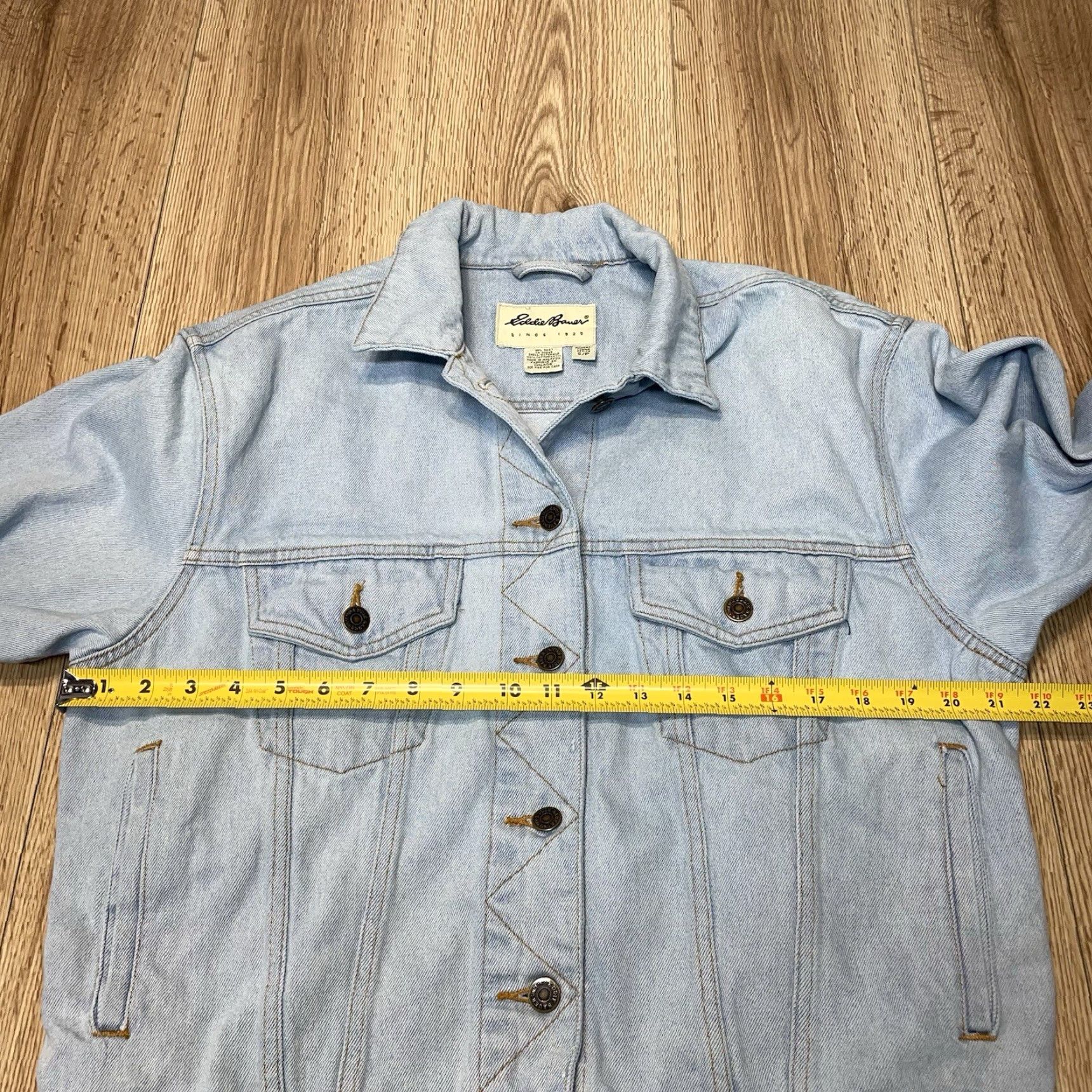 Eddie Bauer VINTAGE Eddie Bauer Denim Jacket Womens Petite Small Blue Cotton Basic Jacket Size 28" / US 6 / IT 42 - 5 Thumbnail