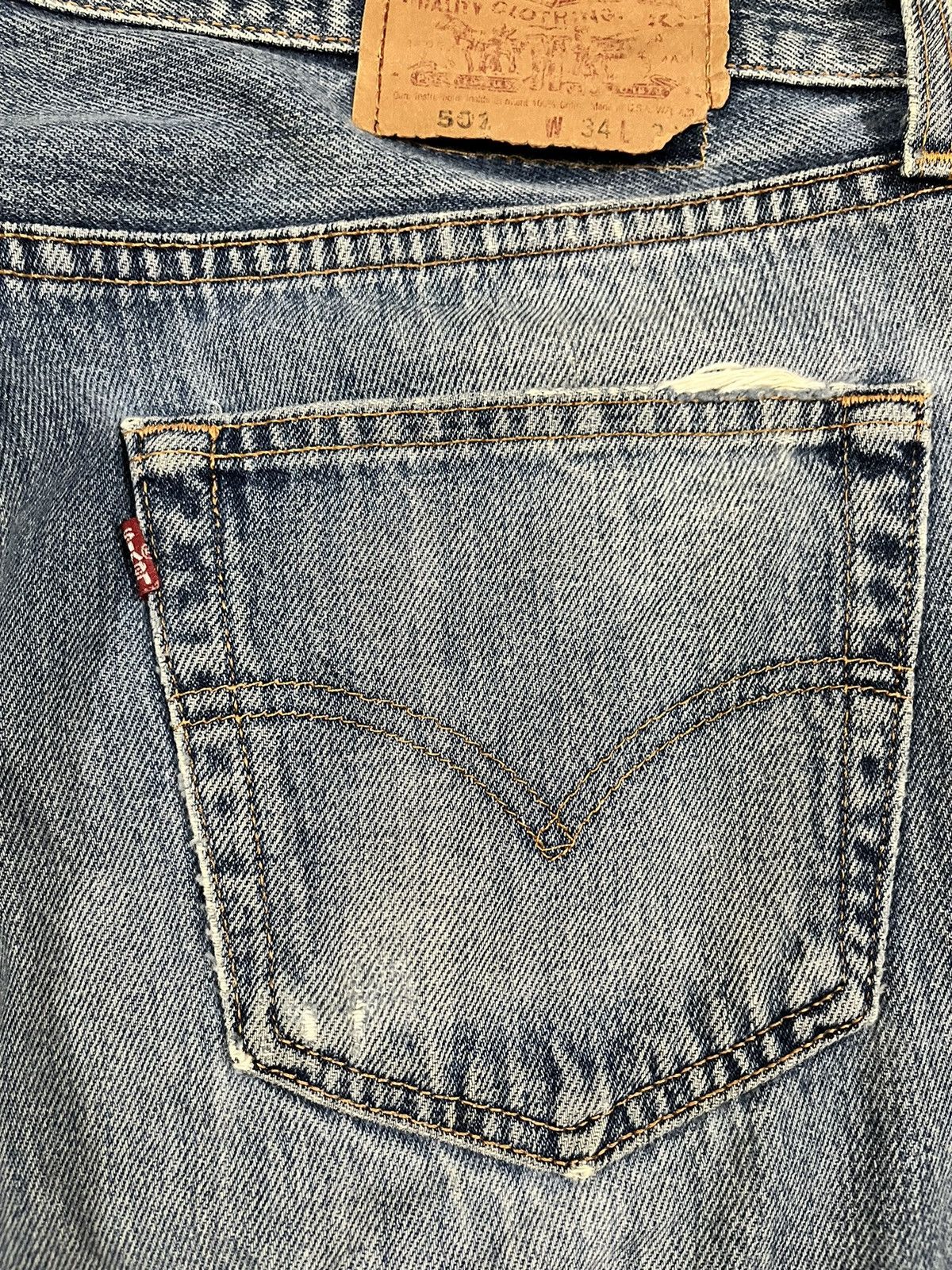Levi's Vintage 90’s Levi’s 501 Distressed Denim Size US 33 - 11 Thumbnail