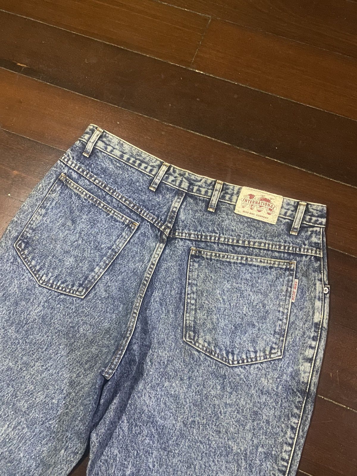 Blue Blue Japan × Designer Fire 🔥 BLUE WAY japan denim stone wash acid wash baggy Size US 38 / EU 54 - 11 Thumbnail